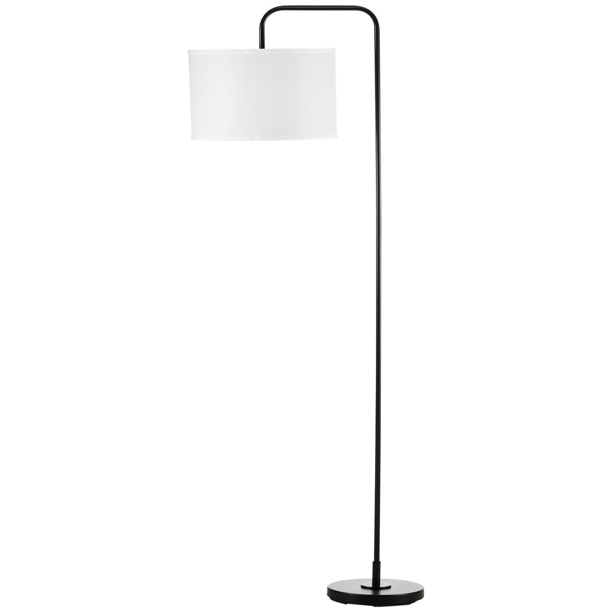 Floor lamp for the living room in modern black metal with lampshade and 180 cm cable - 64 x 38 x 163.5 cm