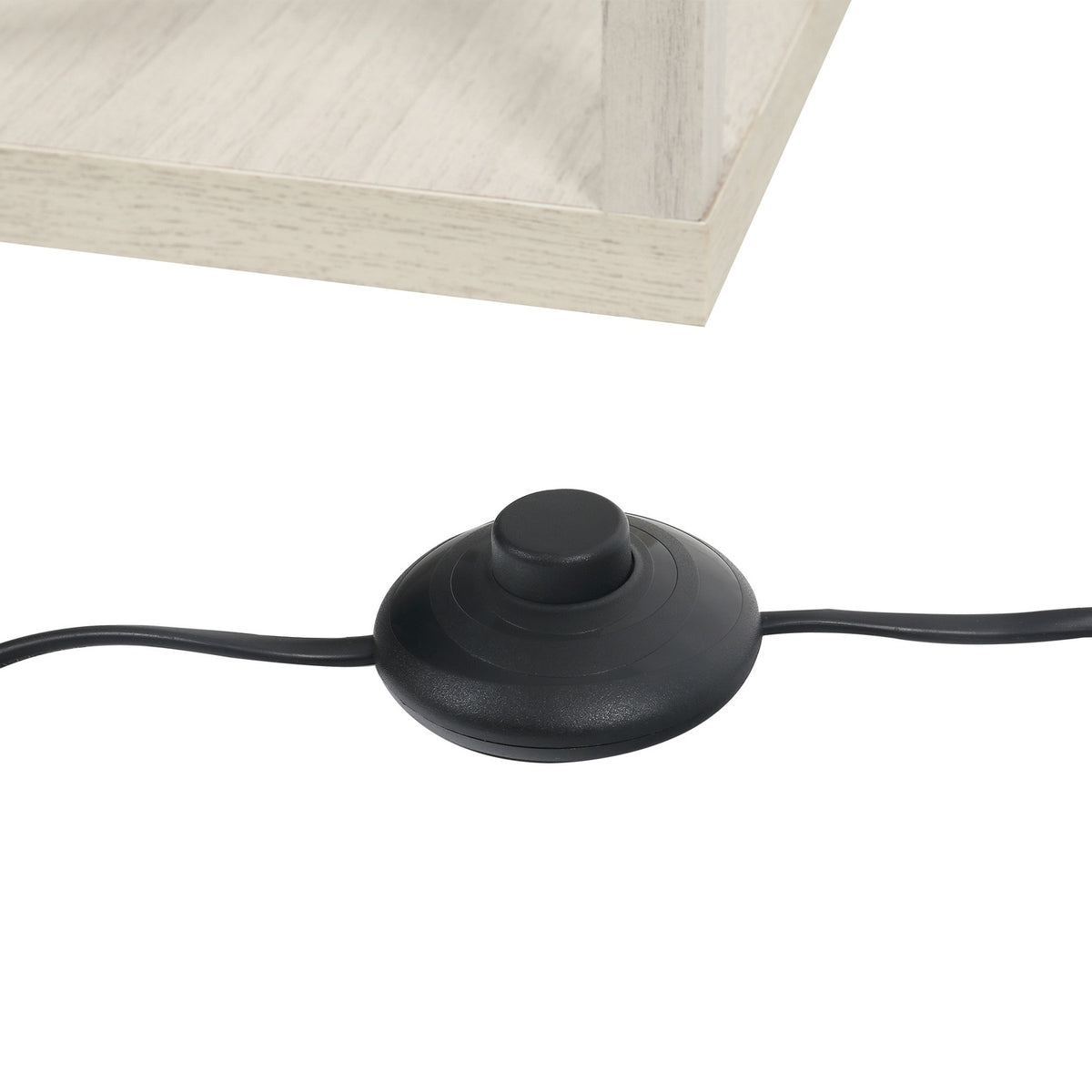 Floor lamp with 3 shelves floor lamp, interior lighting, E27, up to 40W, E1-MDF, acrylic, oak+white, 26x26x160 cm