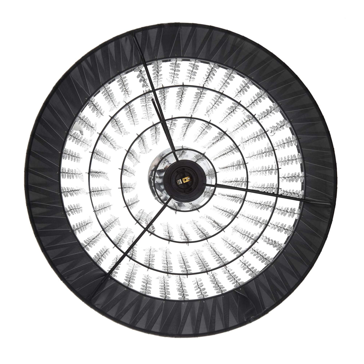 Floor lamp with crystals black