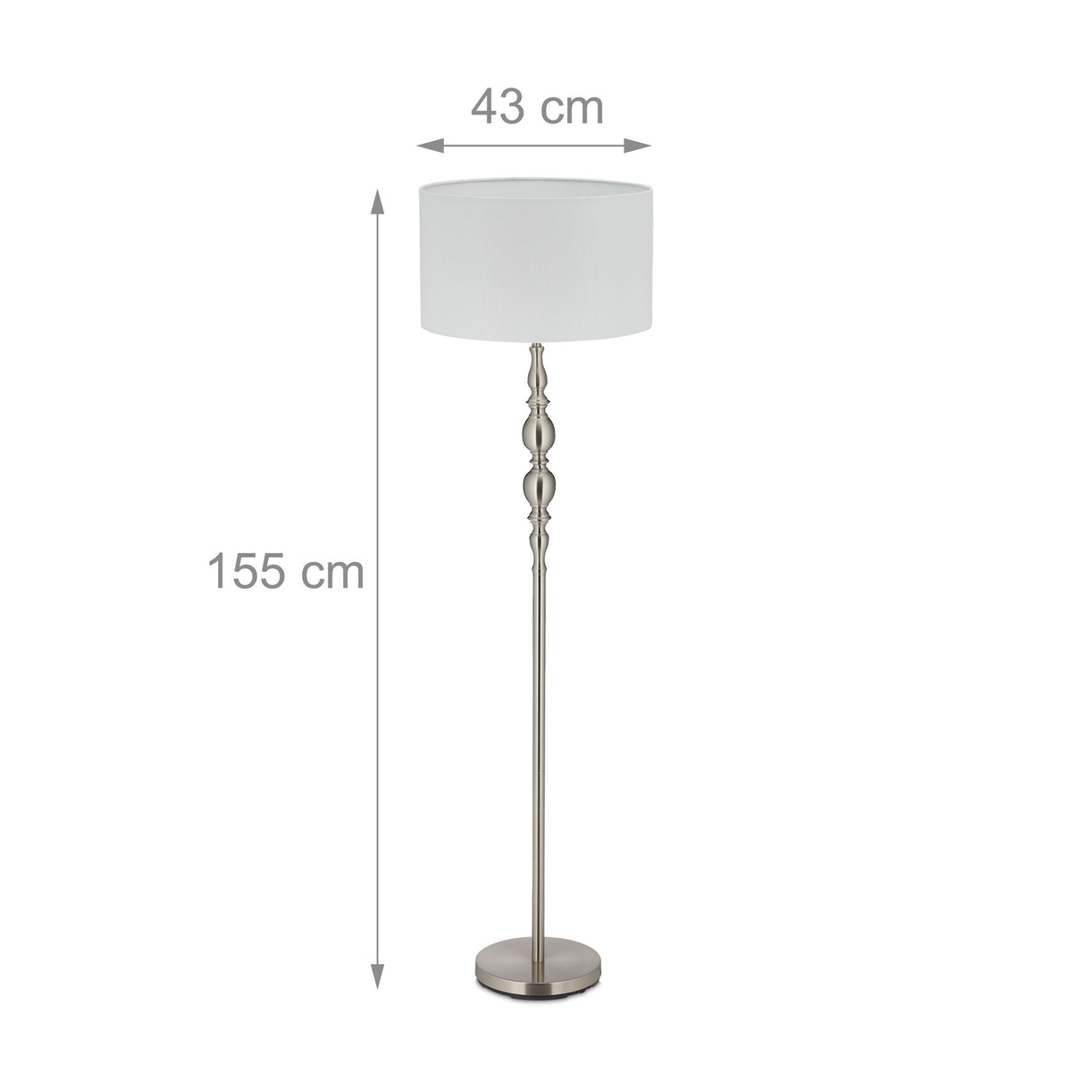 Floor lamp with fabric shade