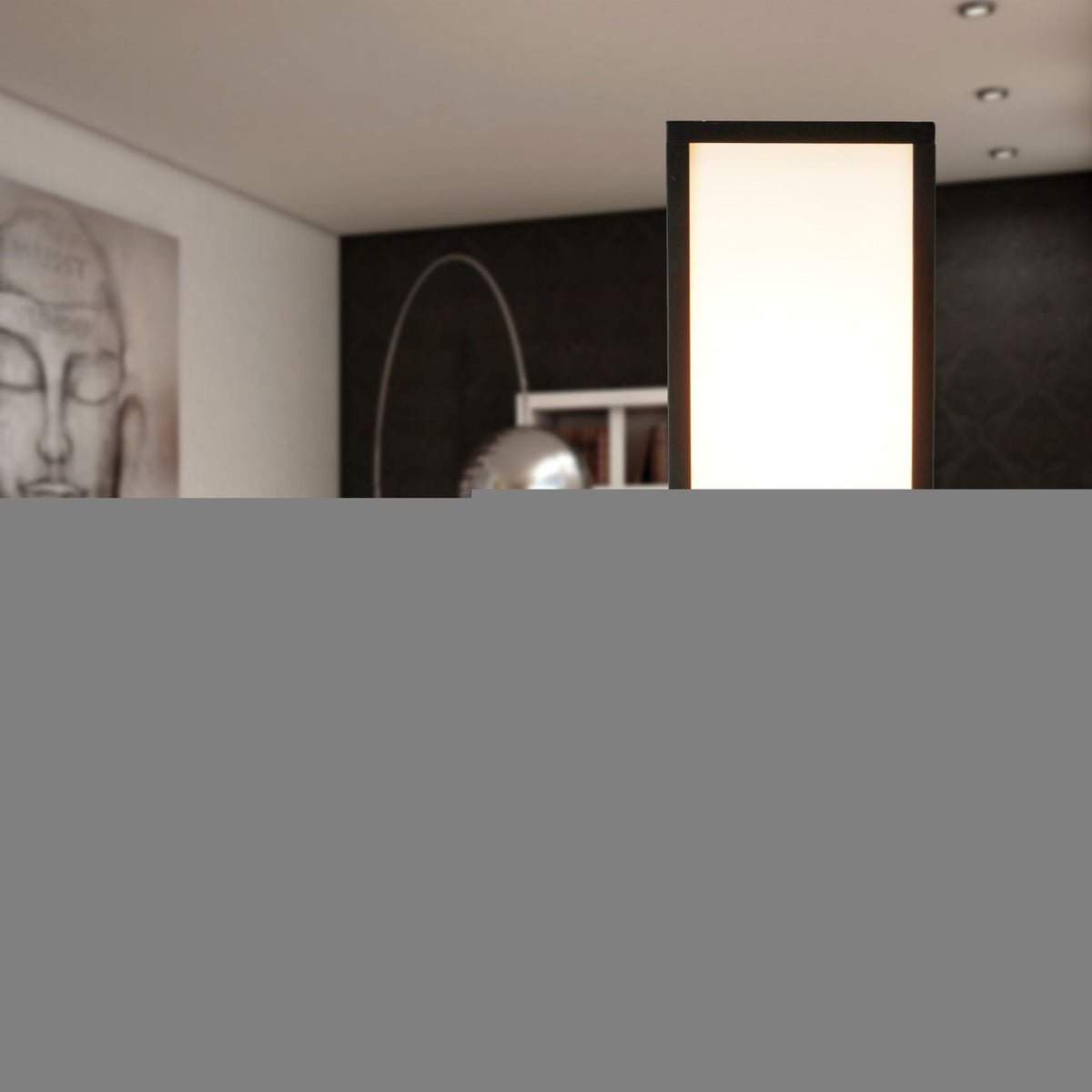 Floor lamp with shelf Black