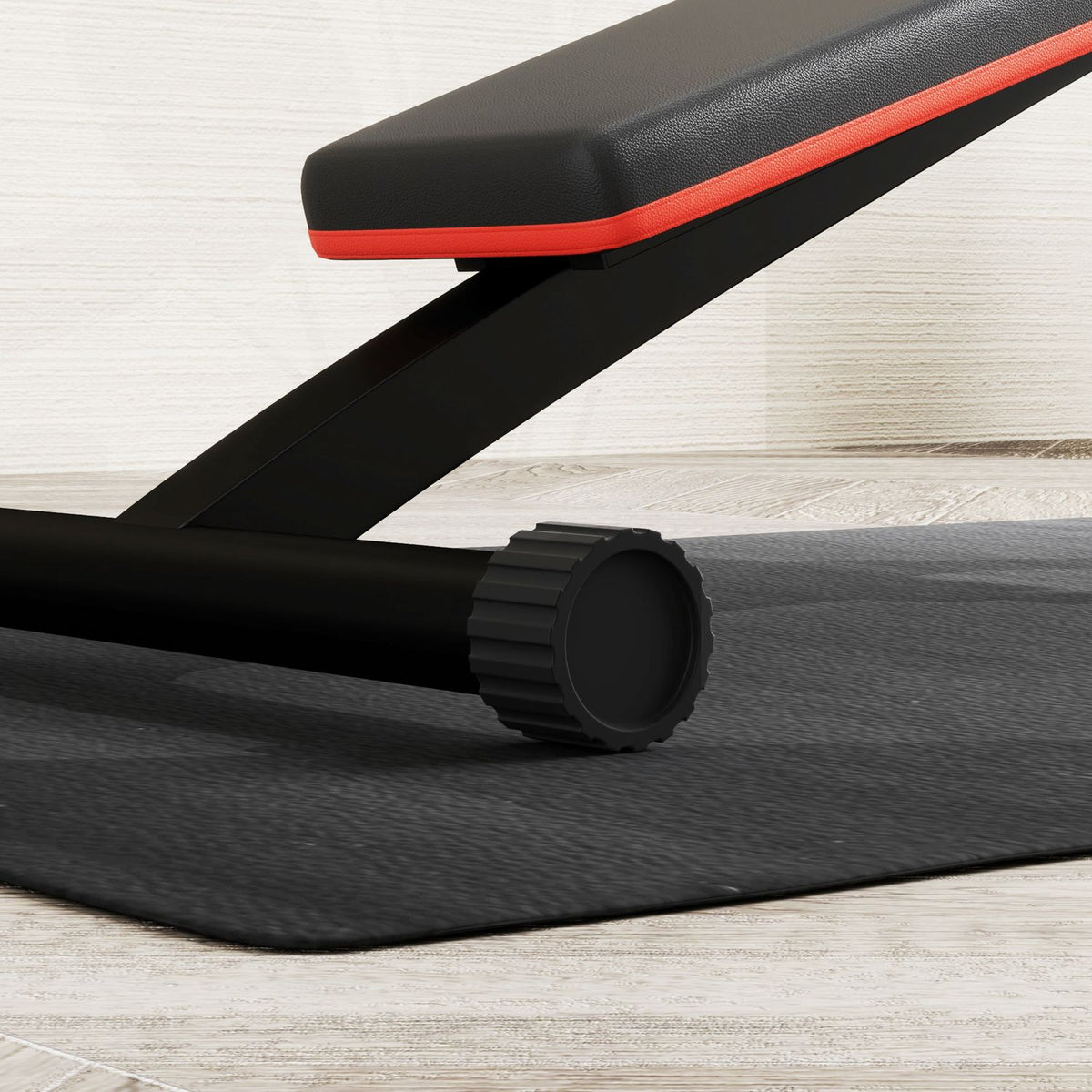 Floor protection mat for fitness equipment, non-slip fitness mat, 4 mm thick underlay mat, sports mat, multifunctional mat for yoga, treadmill, exercise bike, yoga mat, floor mat, 200 x 100 cm, black