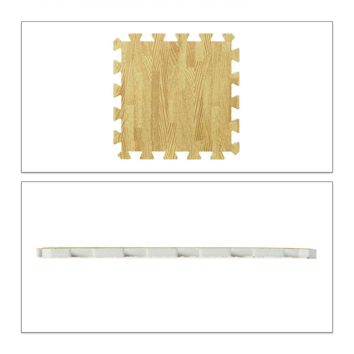 Floor protection mat in wooden look Set of 9