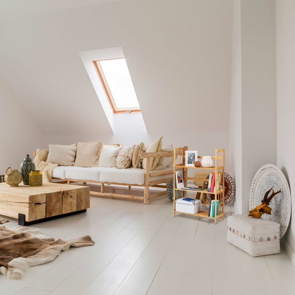 Floor shelf bamboo