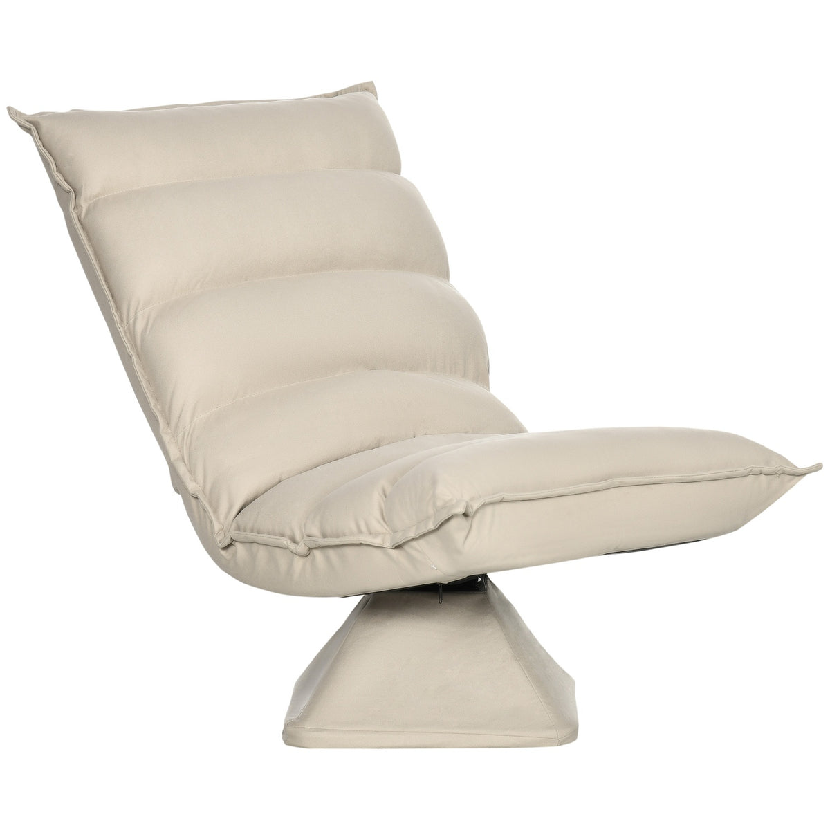 Floor sofa, floor chair with adjustable backrest, rotating meditation chair, relaxation chair for living room, office, beige, 62 x 70 x 95 cm