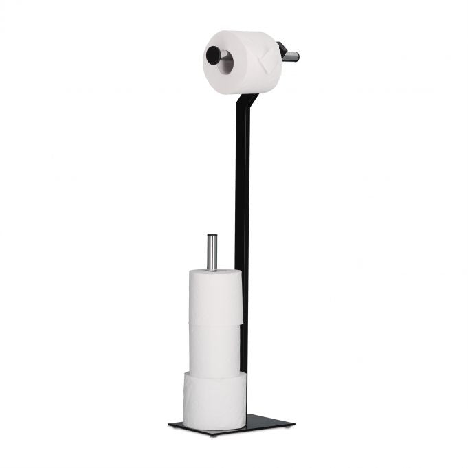 Floor-standing toilet paper holder