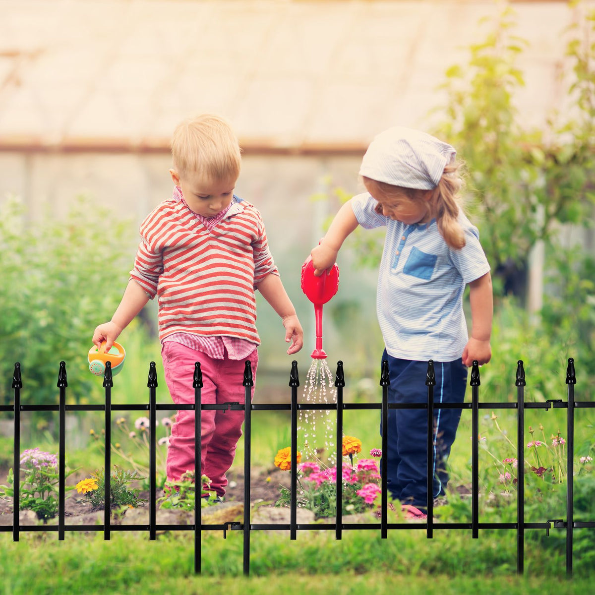 Flower Bed Fence 4 Piece Set
