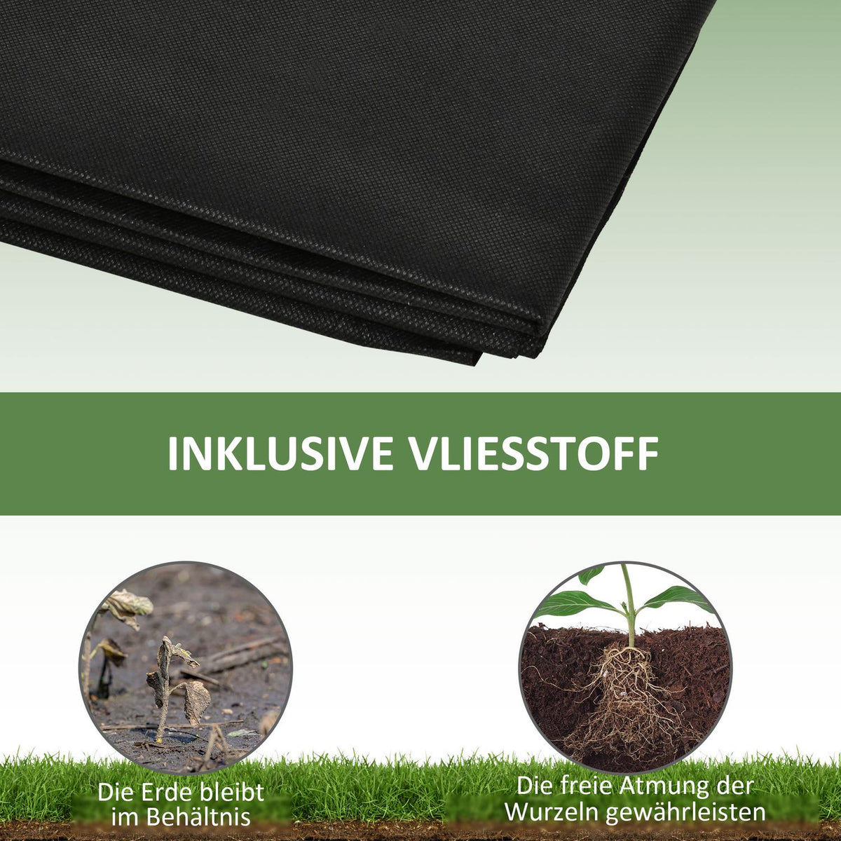 Flower Box Wooden Plant Box With 2 Areas For Vegetables & Herbs, Natural, 244X61.5X27Cm