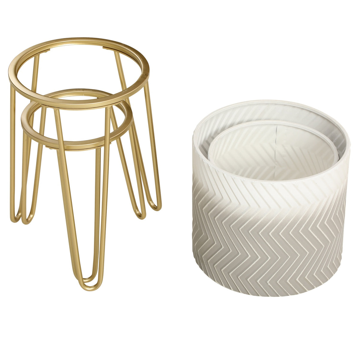 Flower Pots Set Of 2 Plant Stand Planter Frame Living Room Balcony Metal
