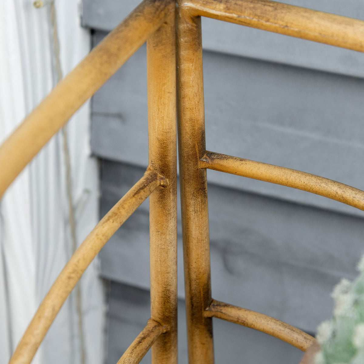 Flower Shelf, Folding Plant Stand With 3 Tiers, Corner Plant Stairs, Plant Shelf, Flower Stand, Metal, Brown, 36.5 X 36.5 X 108Cm