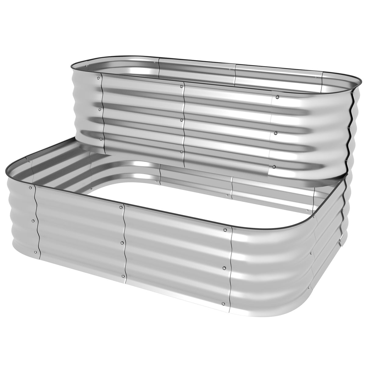 Flower Shelf Plant Shelf Garden Balcony Silver 118X45X30Cm