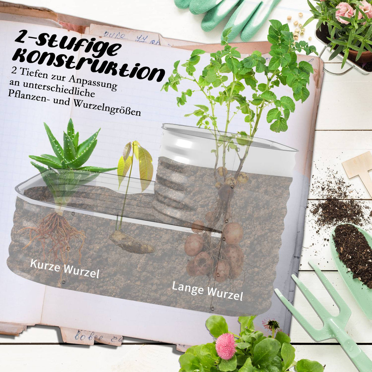Flower Shelf Plant Shelf Garden Balcony Silver 118X45X30Cm