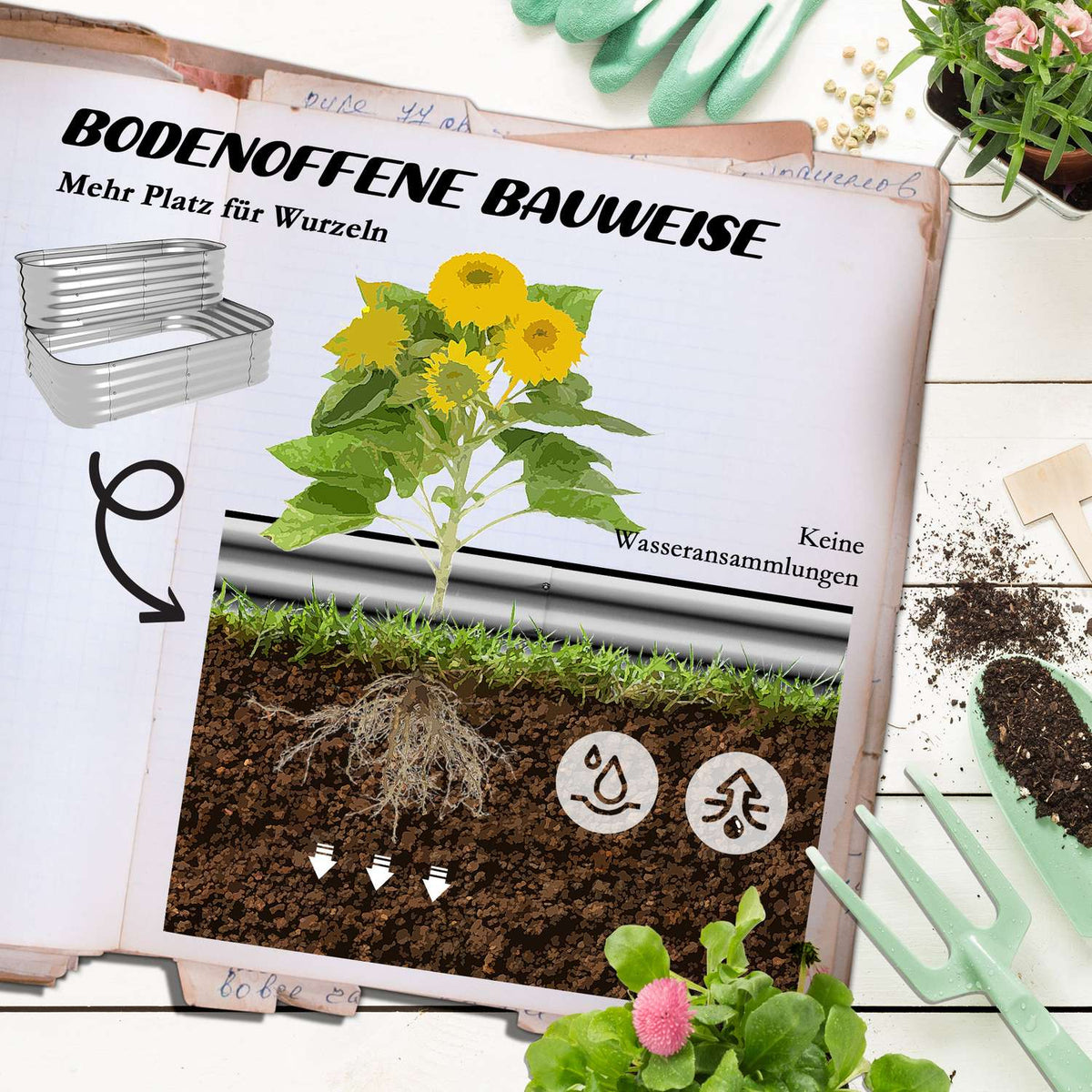 Flower Shelf Plant Shelf Garden Balcony Silver 118X45X30Cm
