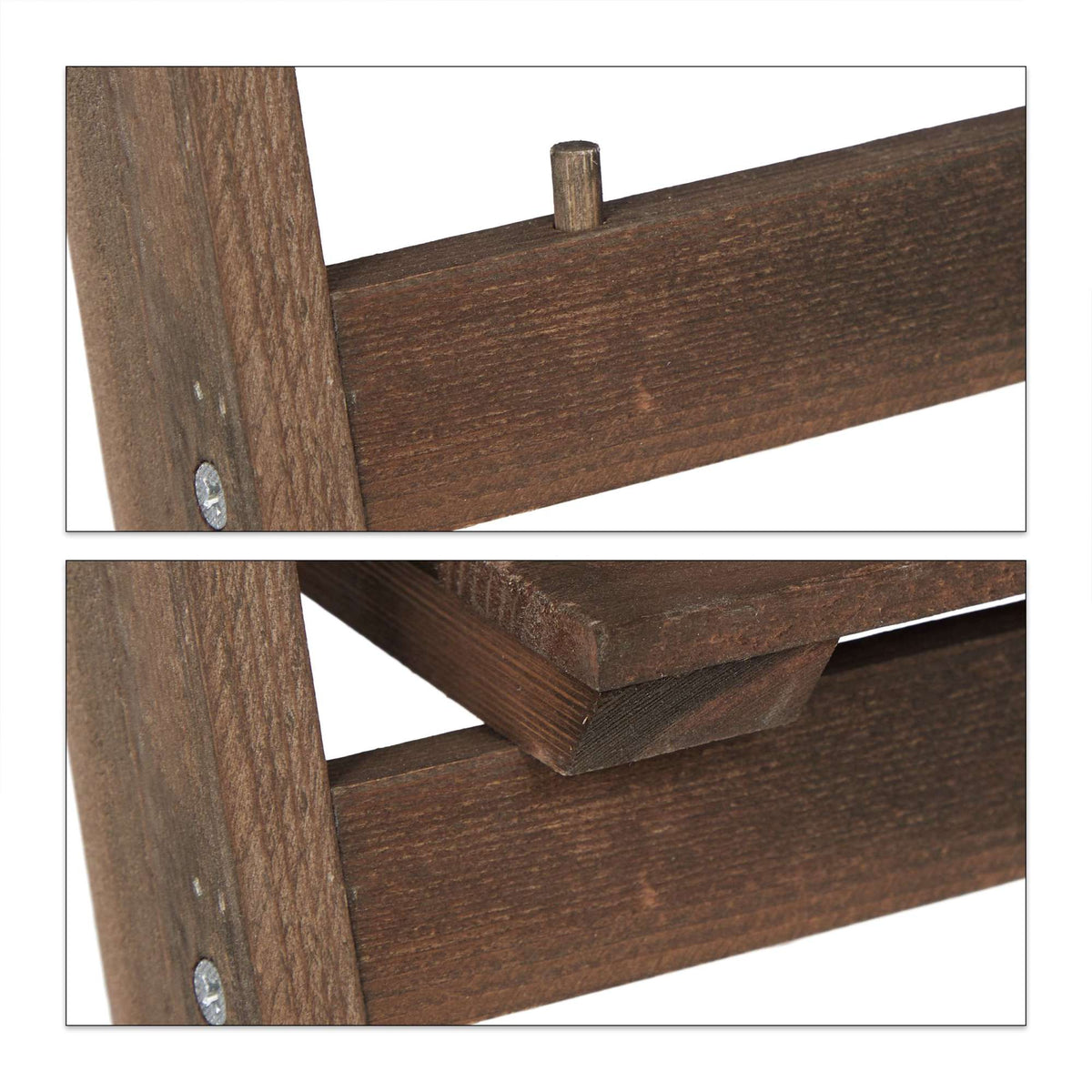 Flower Stairs Wood Dark Brown