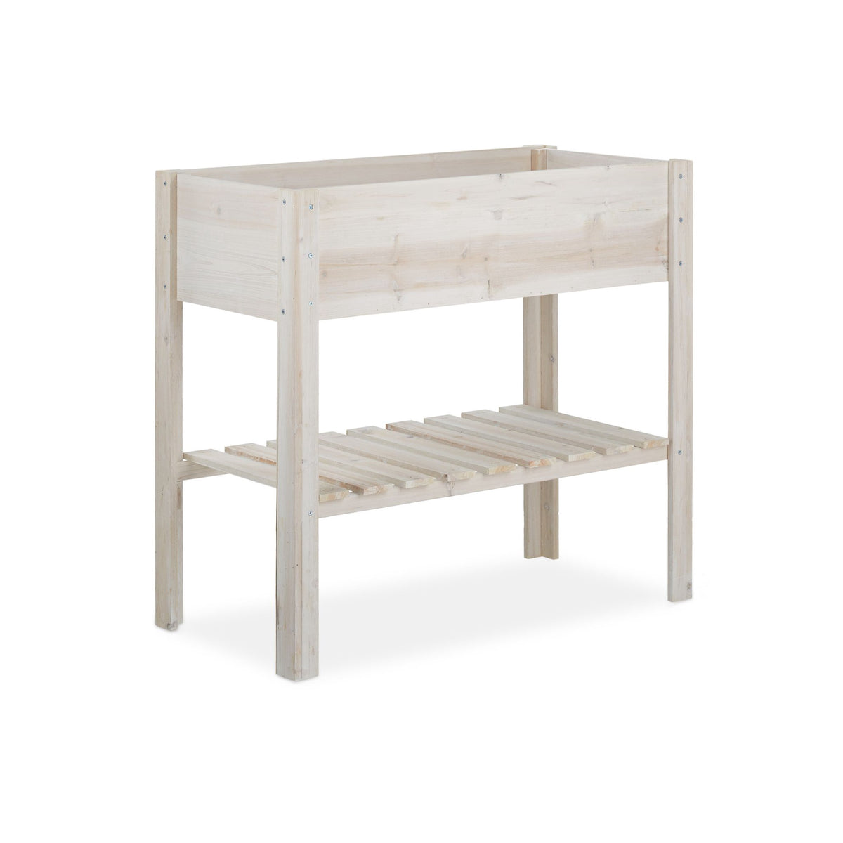 Flower box on legs in white wood