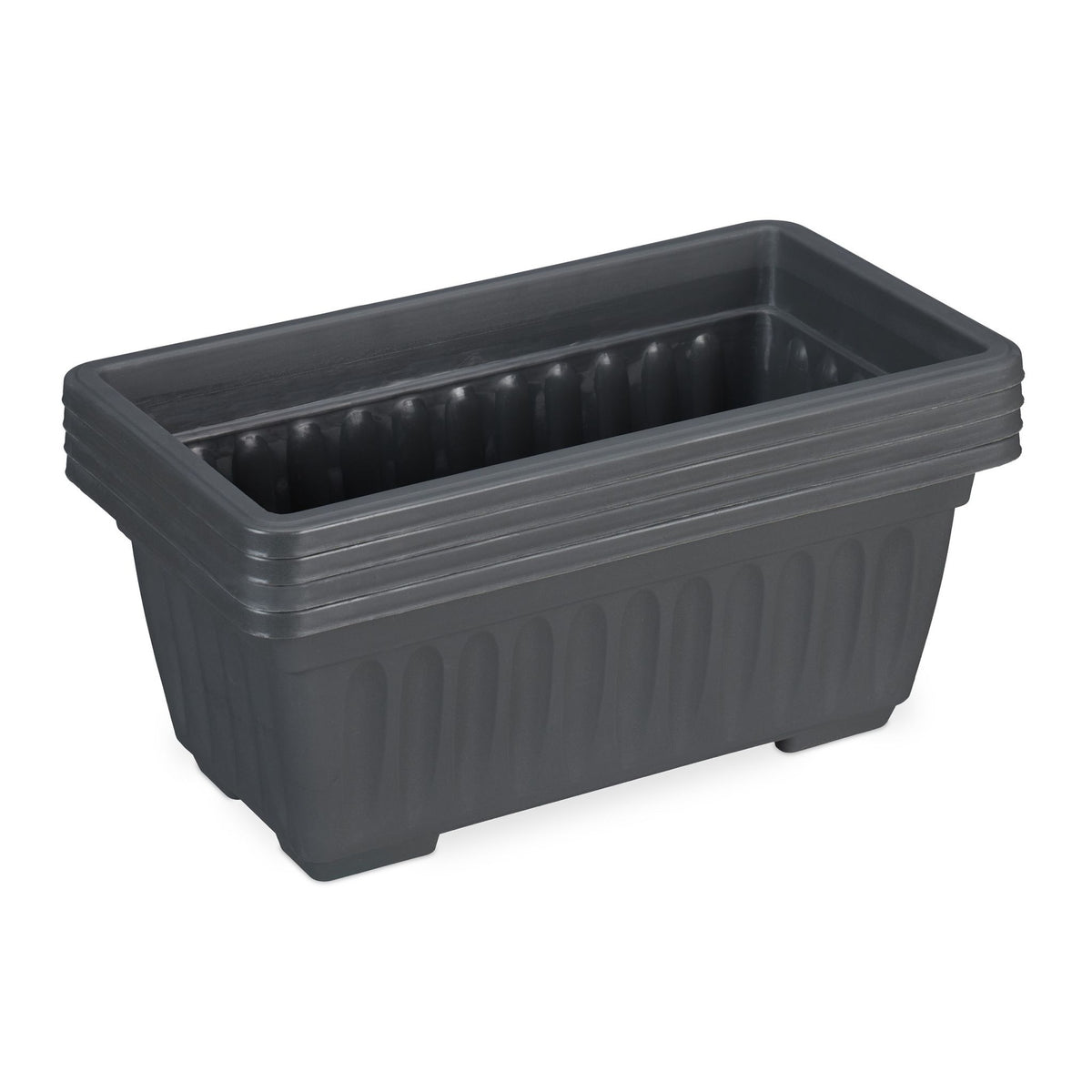 Flower box with 4 narrow flowers