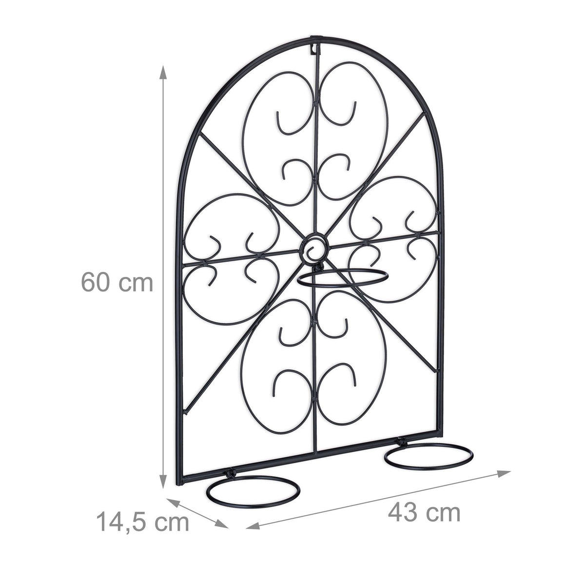 Flower pot holder in black
