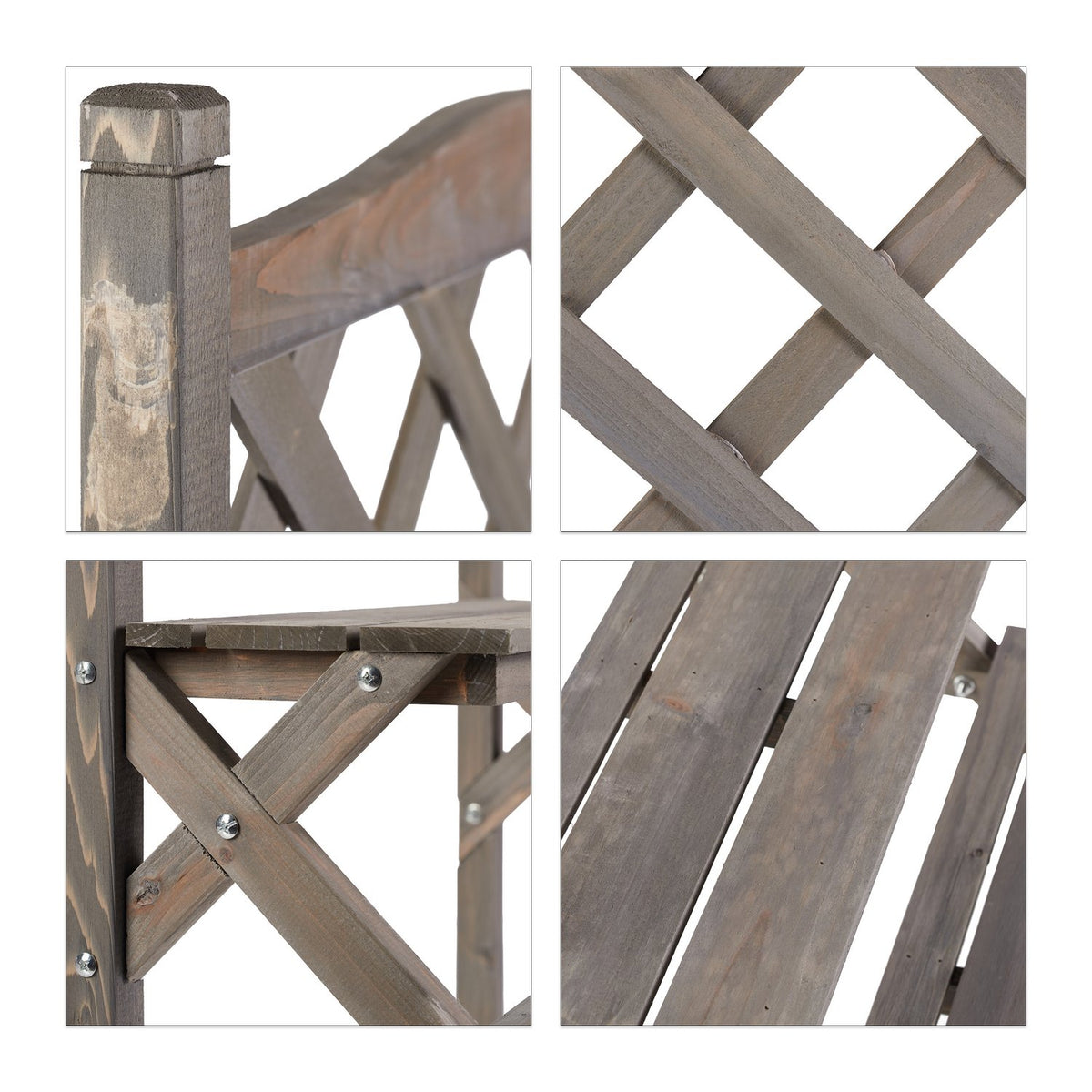 Flower stairs with trellis gray