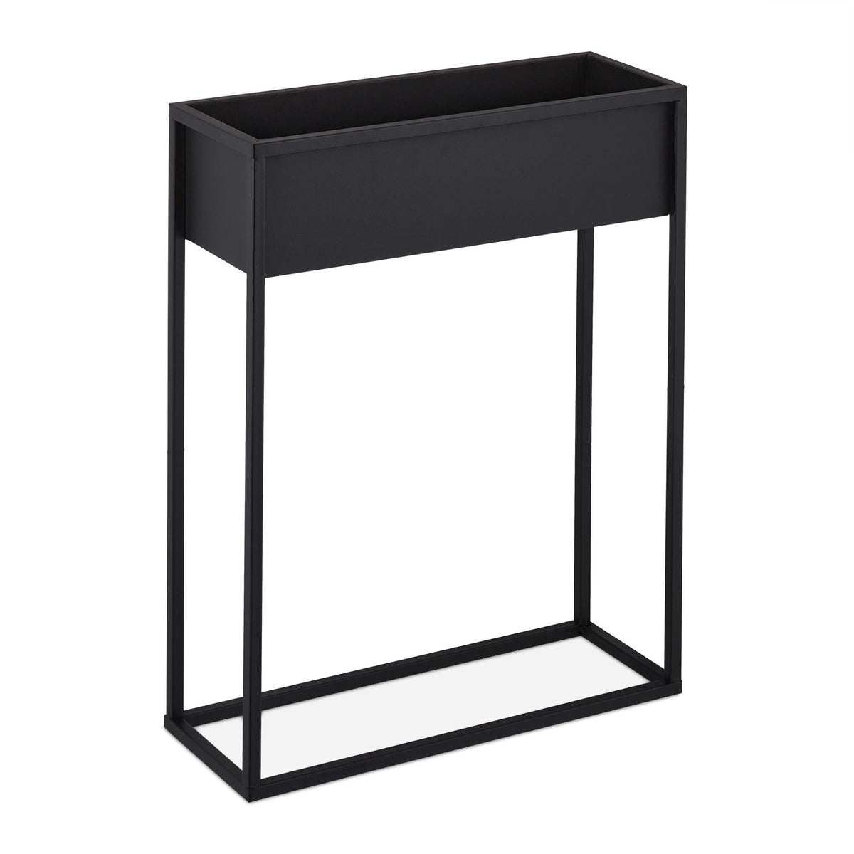 Flower stand in black metal