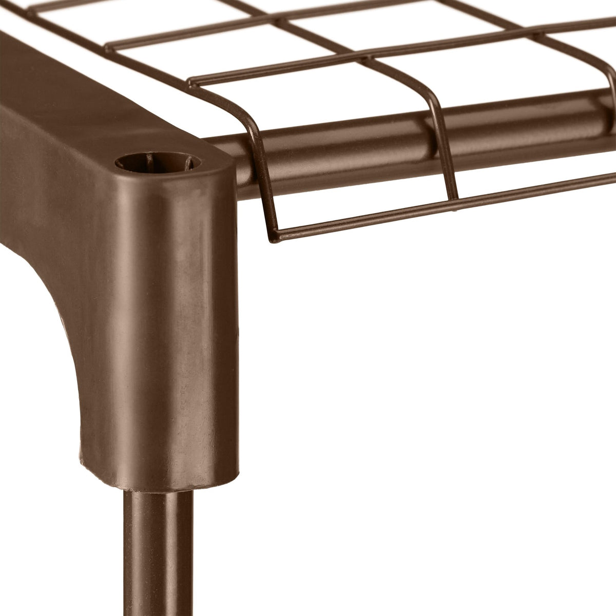 Flower stand in brown metal 4 shelves