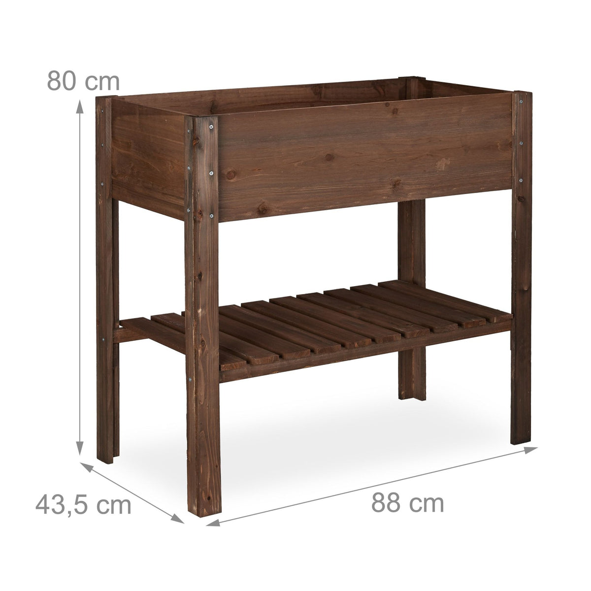 Flower table in dark wood