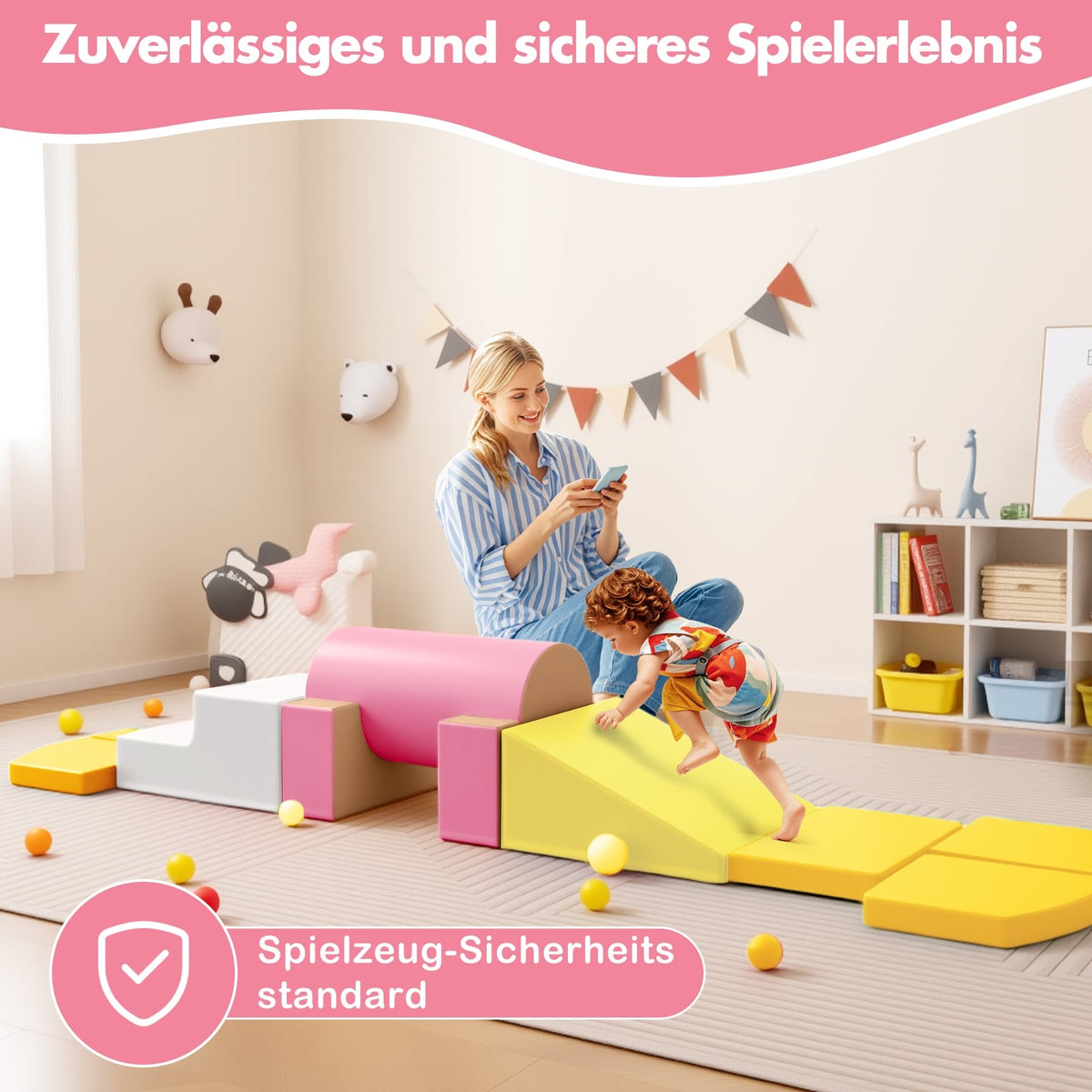 Foam Climbing Blocks for Toddlers, 10-Piece Set