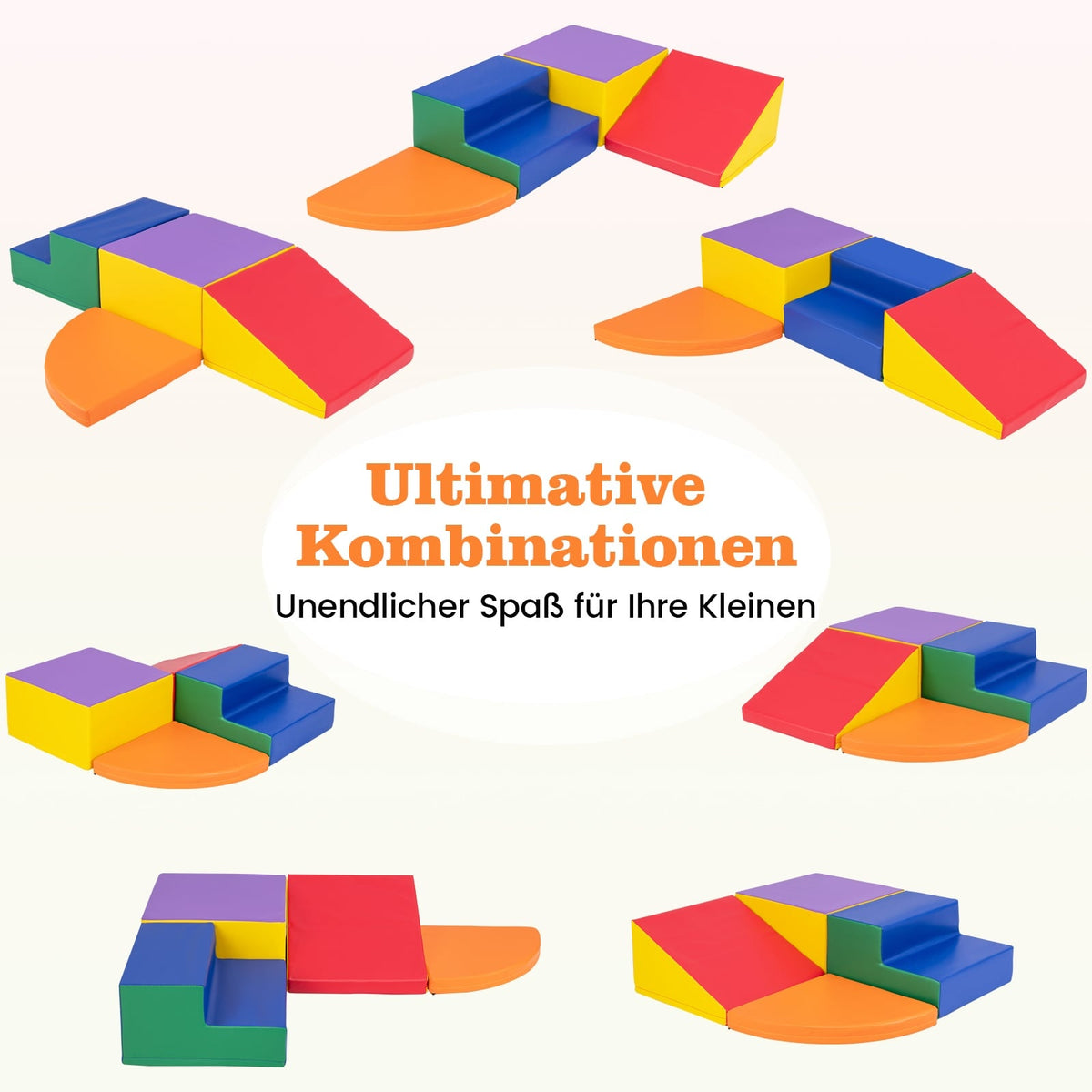 Foam Play Blocks Set – 4-Piece Climbing & Sliding