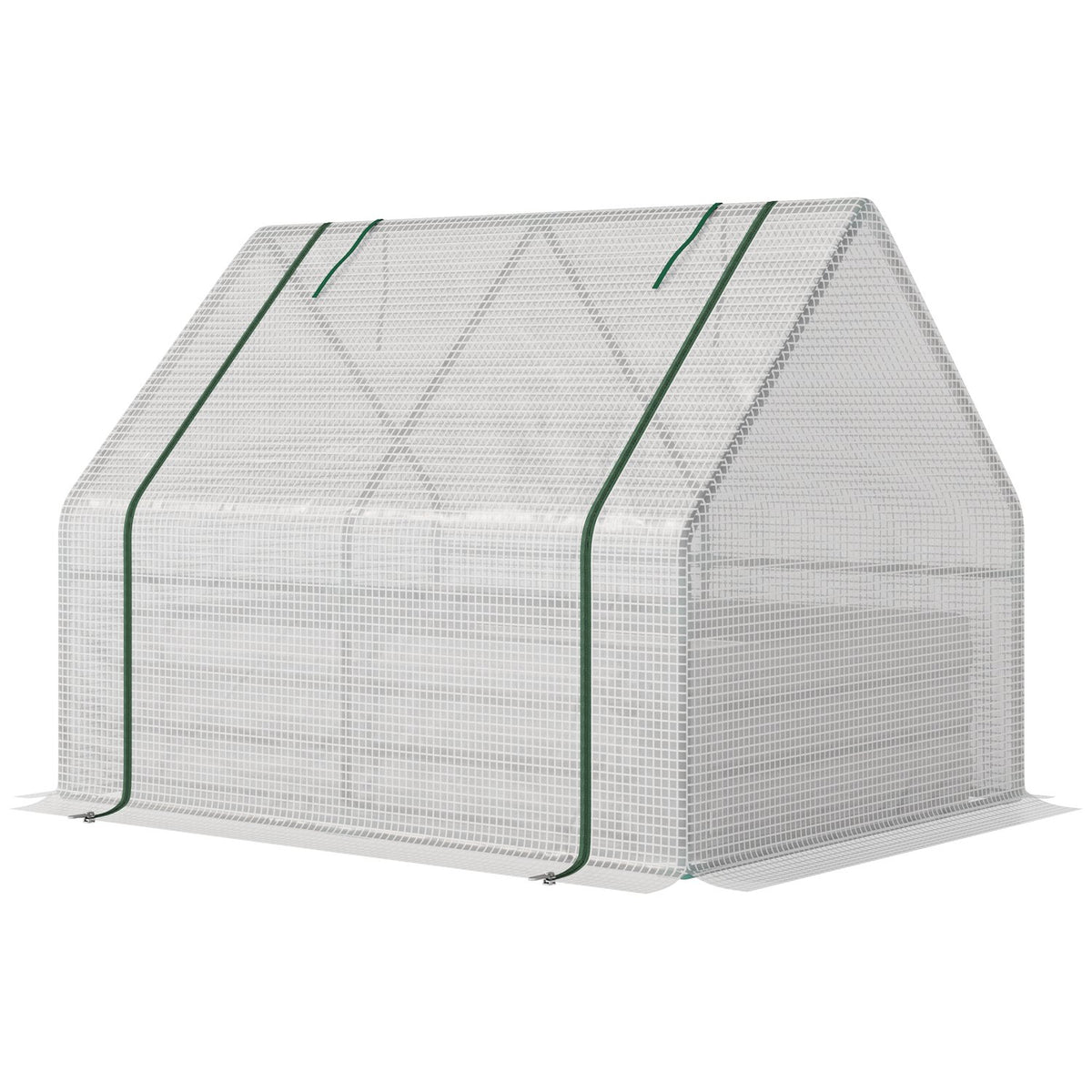 Foil Greenhouse Cold Frame With Roll-Up Door, Greenhouse In White, 127X95X92Cm, For Plant Cultivation