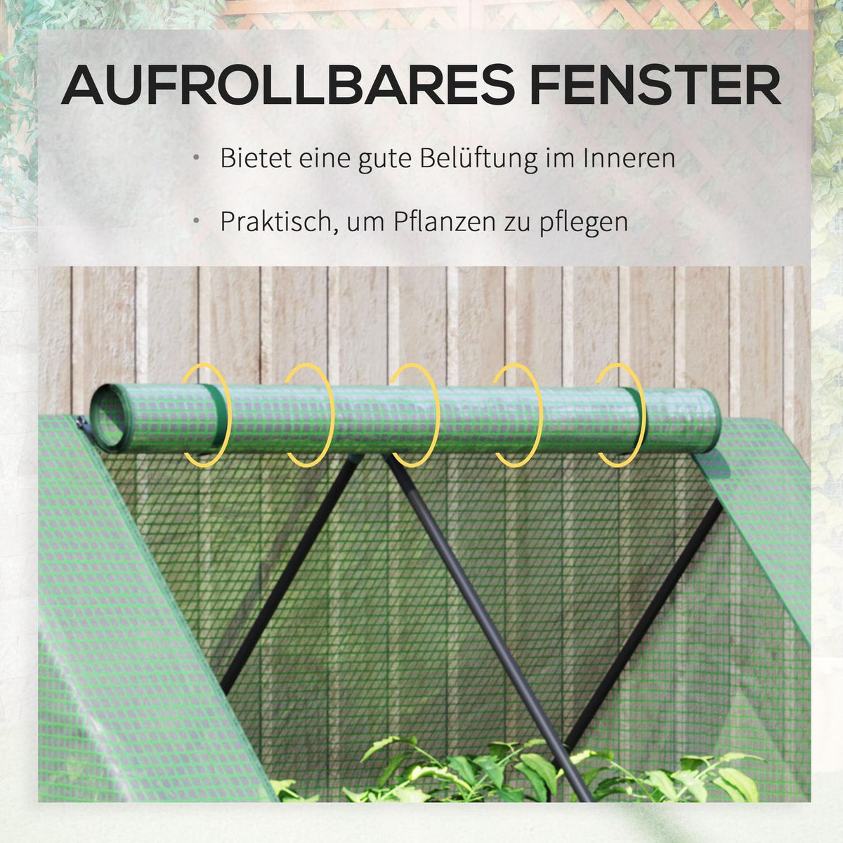 Foil Greenhouse Cold Frame With Roll-Up Door In Green, 127X95X92Cm, Ideal For Tomatoes And Plants