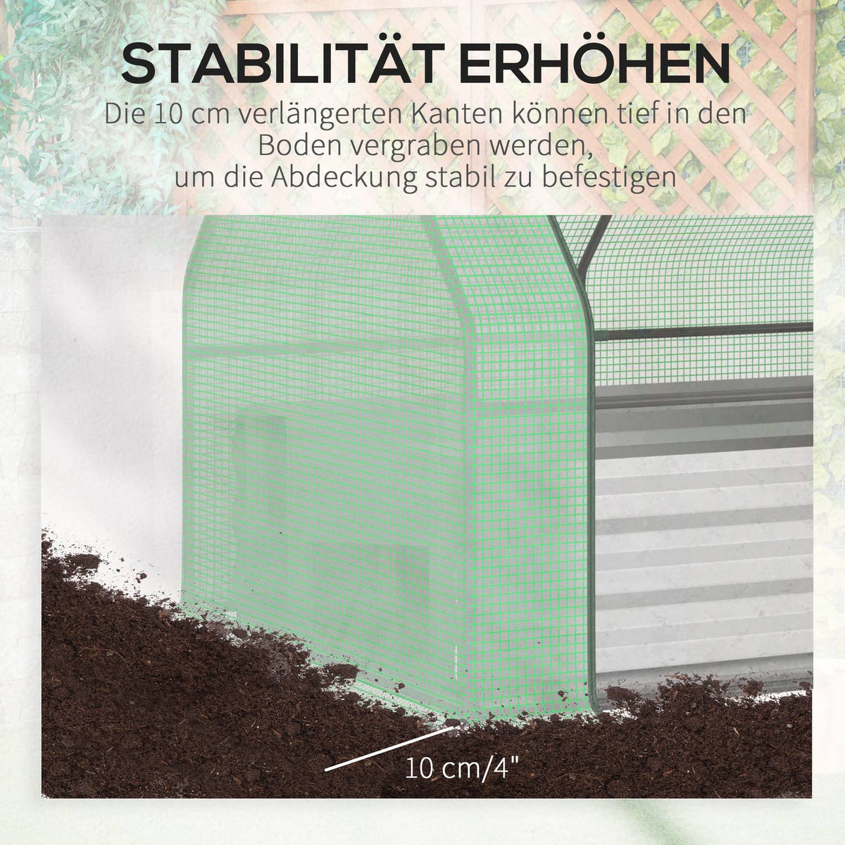 Foil Greenhouse Cold Frame With Roll-Up Door In Green, 127X95X92Cm, Ideal For Tomatoes And Plants