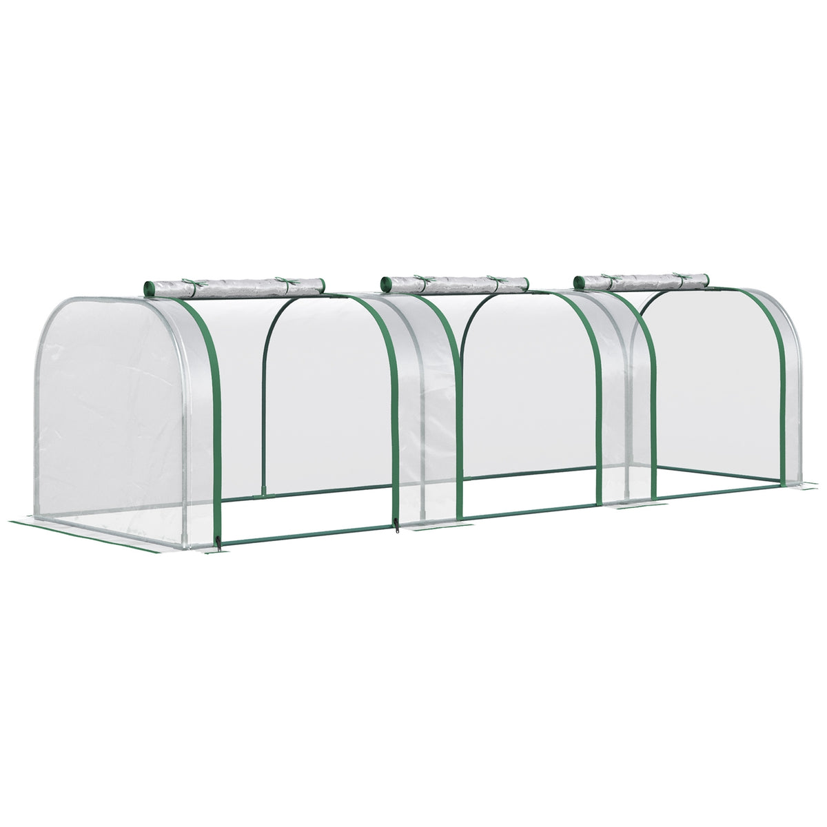 Foil Greenhouse, Greenhouse, Greenhouse With Door, Cold Frame, Plant House, Plant Cultivation, Foil, Steel, Transparent, 295 X 100 X 80 Cm