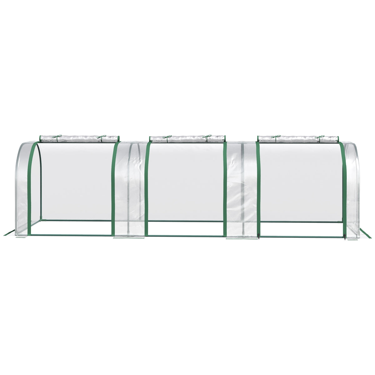 Foil Greenhouse, Greenhouse, Greenhouse With Door, Cold Frame, Plant House, Plant Cultivation, Foil, Steel, Transparent, 295 X 100 X 80 Cm