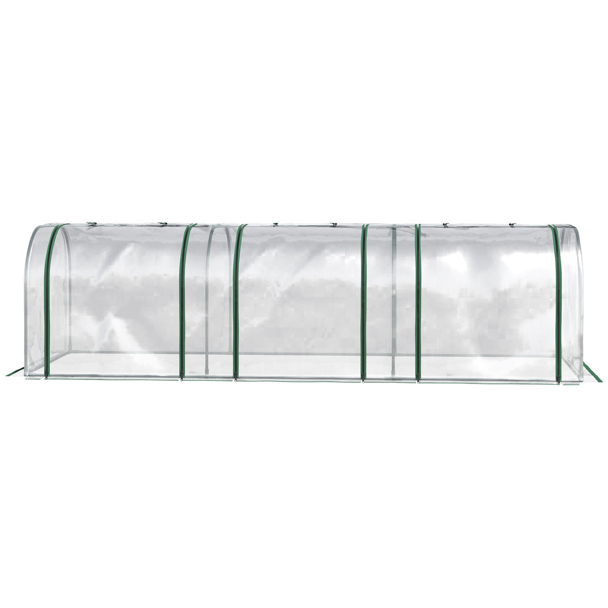 Foil Greenhouse, Greenhouse, Greenhouse With Door, Cold Frame, Plant House, Plant Cultivation, Foil, Steel, Transparent, 295 X 100 X 80 Cm
