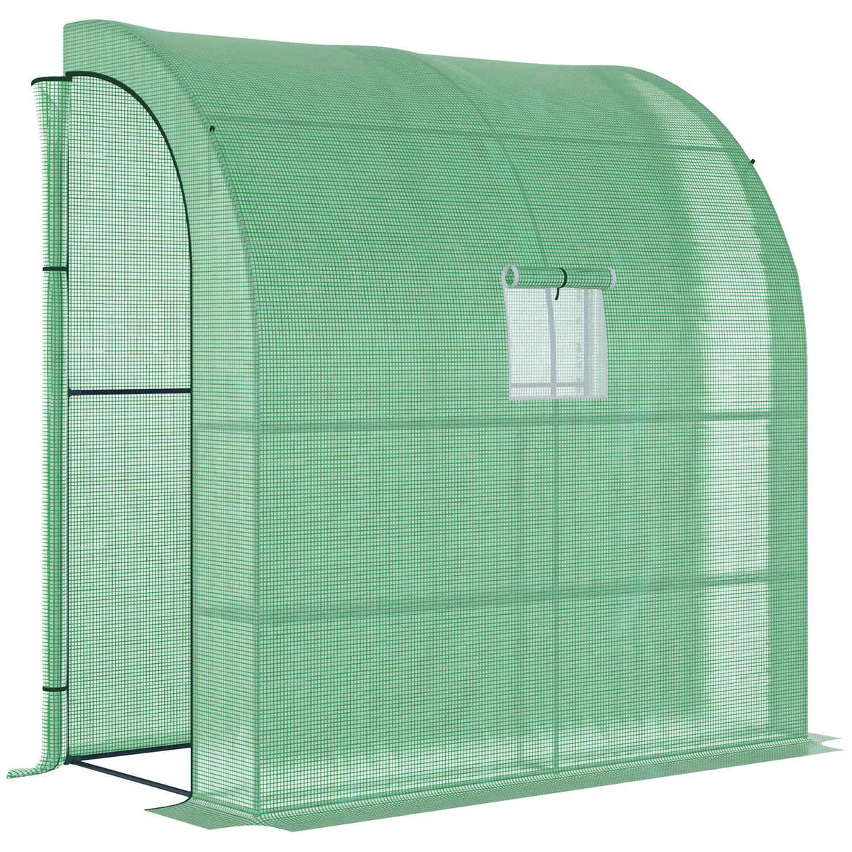 Foil Greenhouse Greenhouse With 2 Doors Plant Raising Uv Protection Steel Pe Green 200 X 100 X 215 Cm