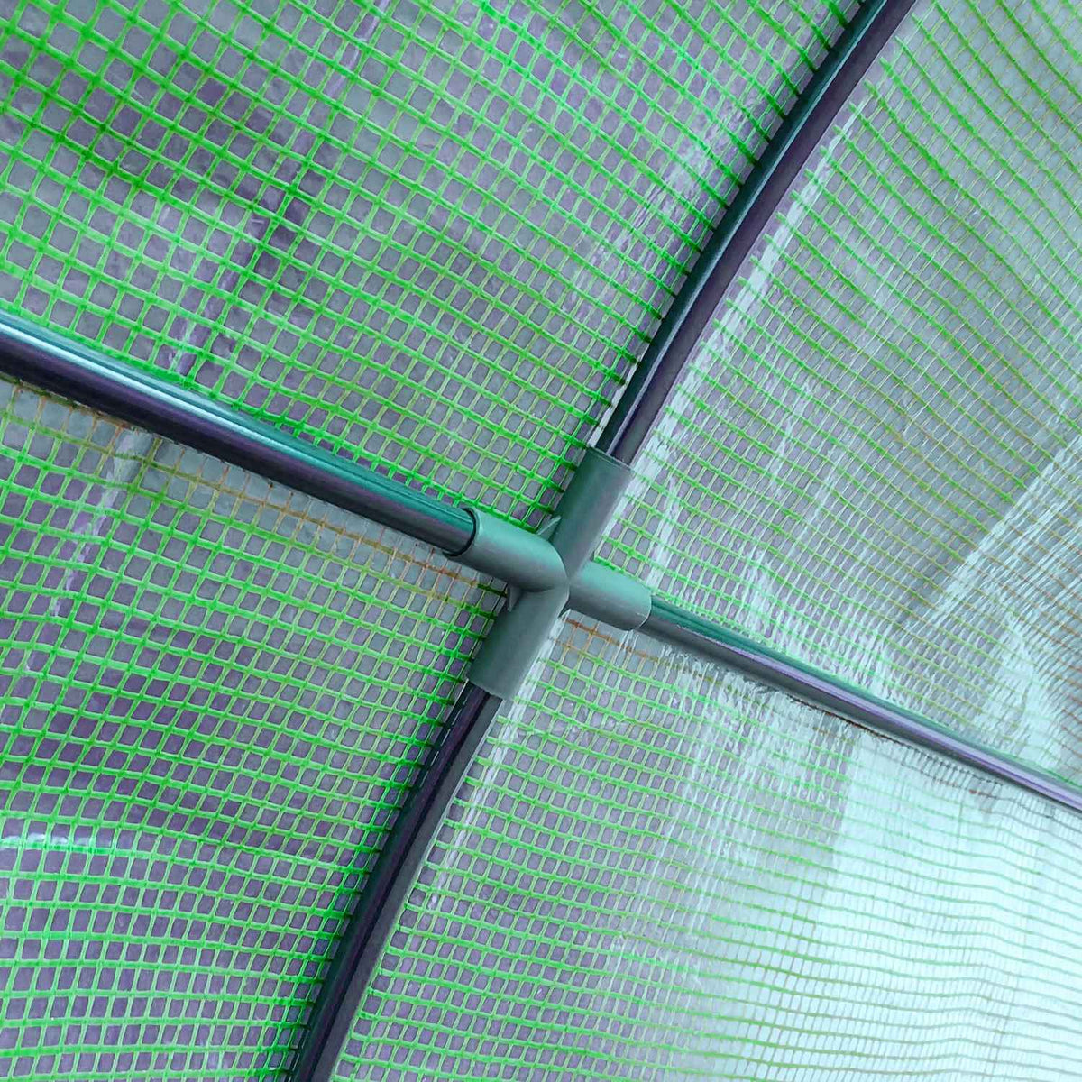 Foil Greenhouse Greenhouse With 2 Doors Plant Raising Uv Protection Steel Pe Green 200 X 100 X 215 Cm