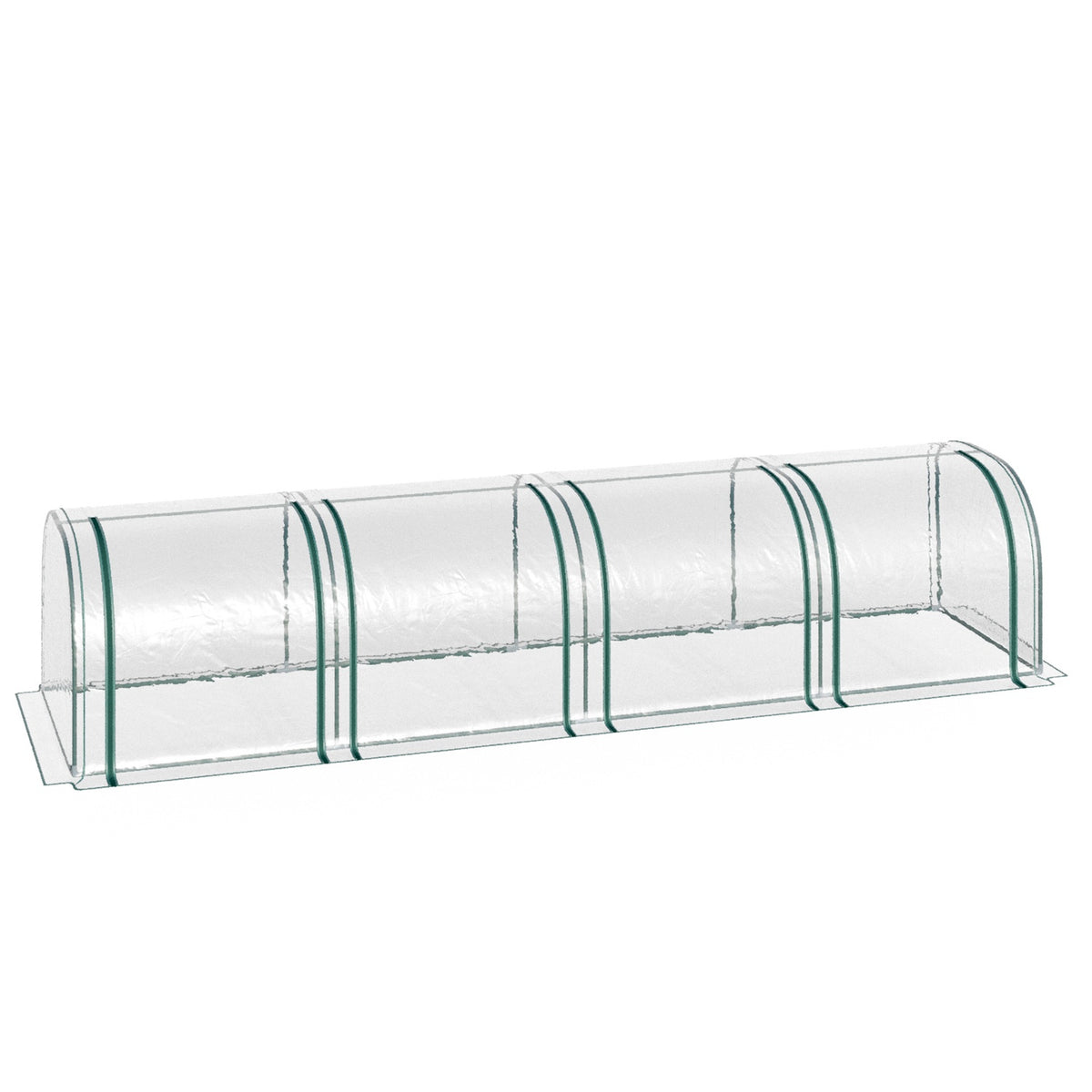 Foil Greenhouse Greenhouse With Door Cold Frame Plant Raising Plant House Foil Steel Pvc Transparent 395 X 100 X 80 Cm