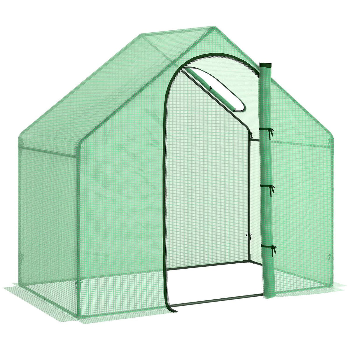 Foil Greenhouse Tomato Greenhouse Cold Frame With Window And Door Green Steel Pvc Plastic 180 X 100 X 168 Cm