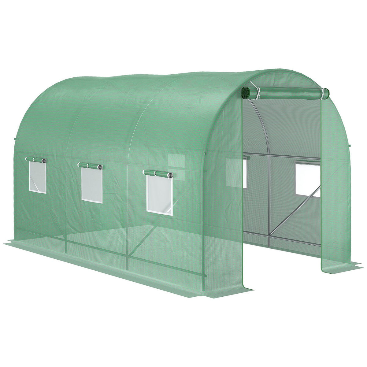 Foil Greenhouse Tomato Greenhouse Greenhouse Foil Tunnel Cold Frame With Window Green 350 X 200 X 200 Cm