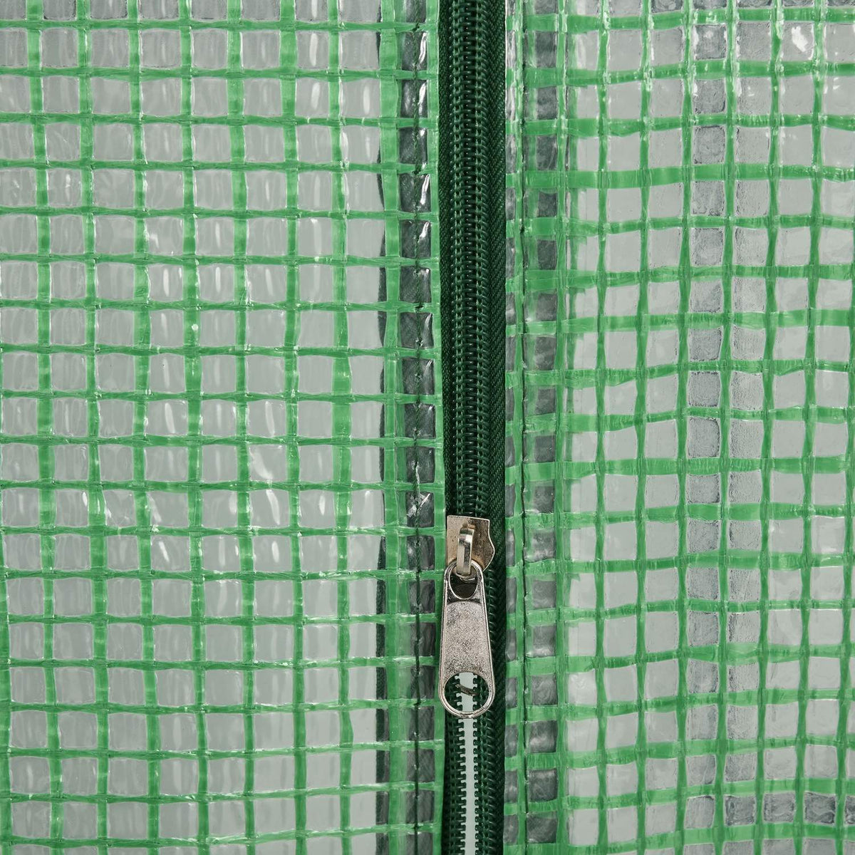 Foil Greenhouse Walk-In Greenhouse With 8 Shelf Levels, Ideal For Tomatoes, Steel & Pe Plastic, Green, With Door