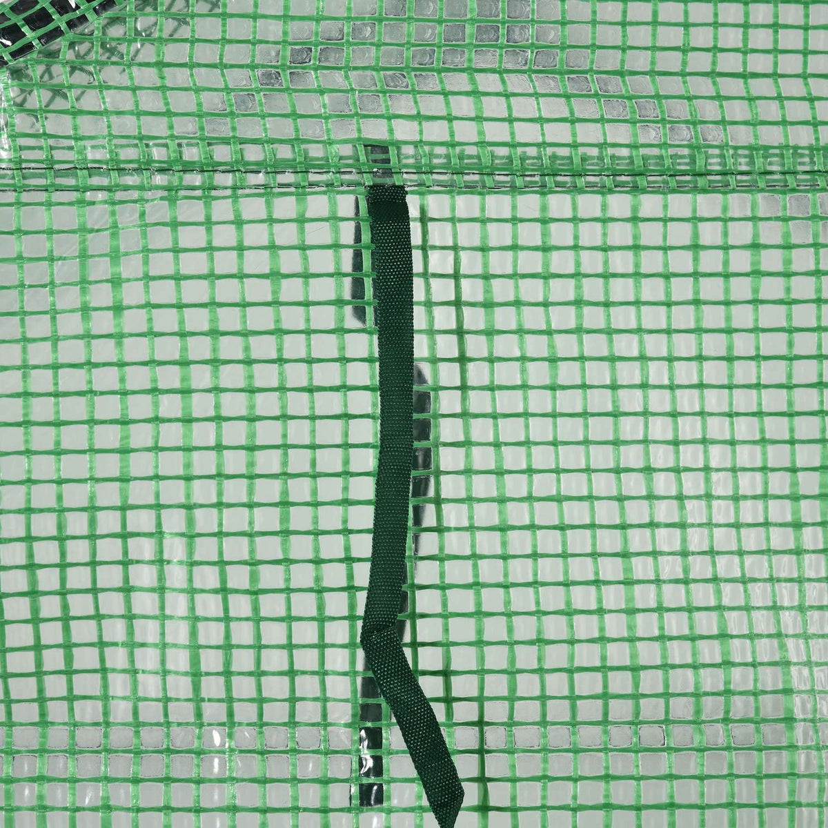 Foil Greenhouse Walk-In Greenhouse With 8 Shelf Levels, Ideal For Tomatoes, Steel & Pe Plastic, Green, With Door