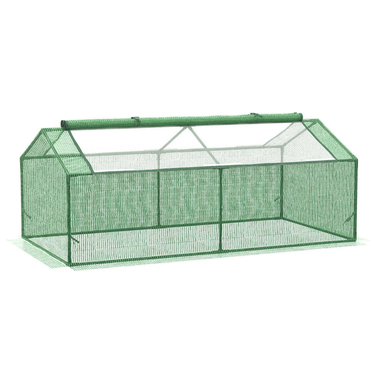 Foil Greenhouse With Window Greenhouse Tomato House Cold Frame 180 X 90 X 70 Cm Green