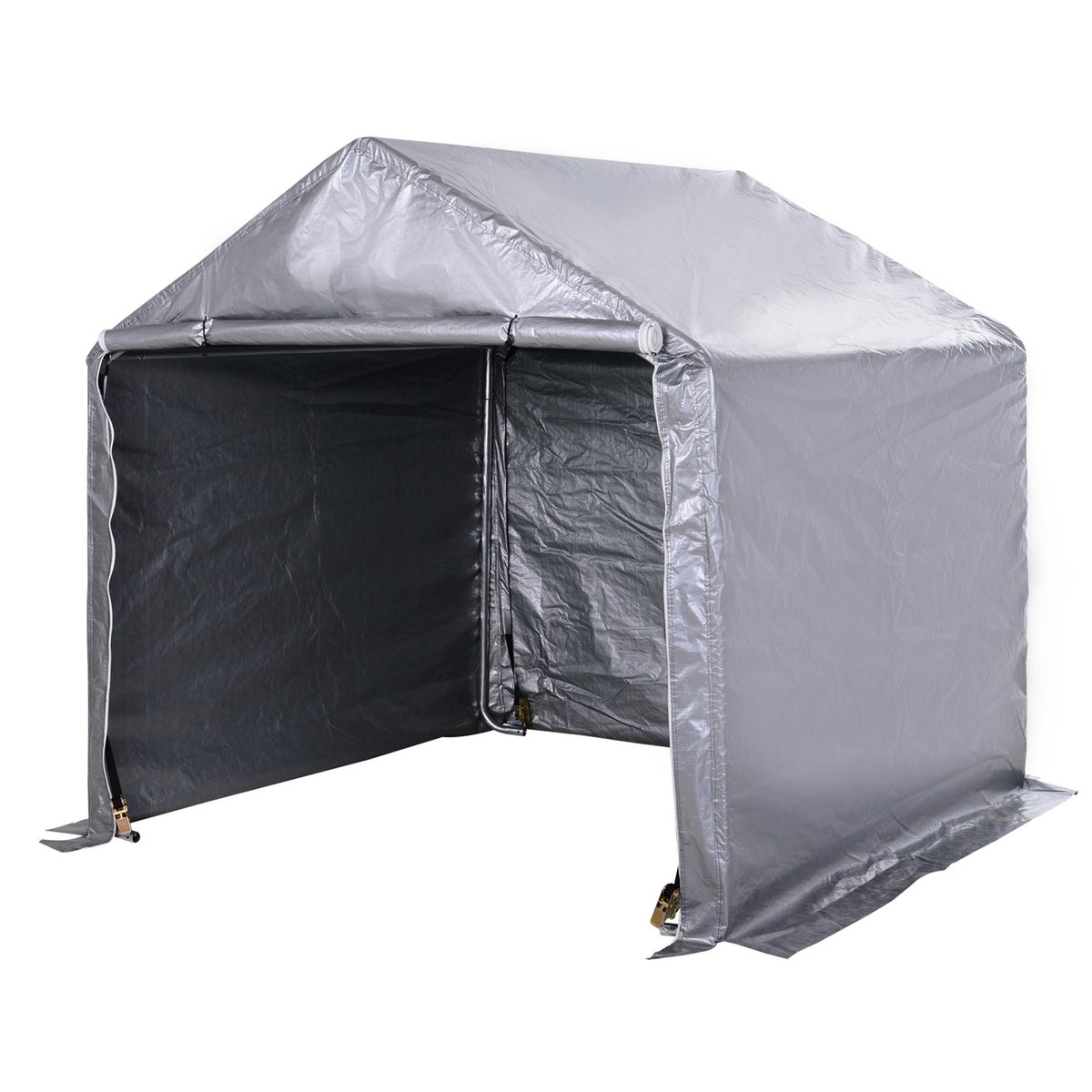 Foil Tool Shed 2X2X2M Garden Shed Foil Garage Steel Pe Gray
