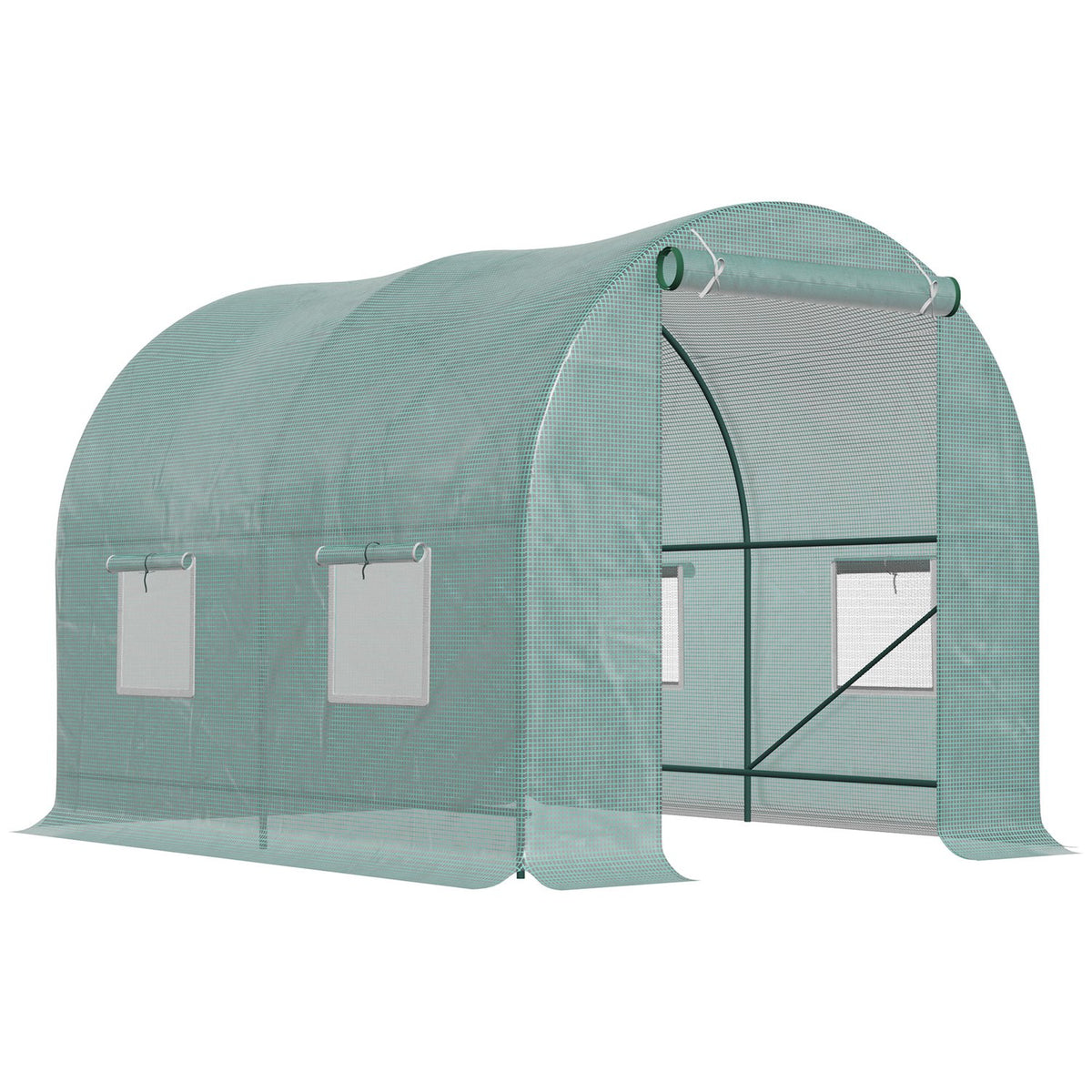 Foil greenhouse tomato greenhouse greenhouse foil tunnel cold frame with window green 245 x 200 x 198 cm