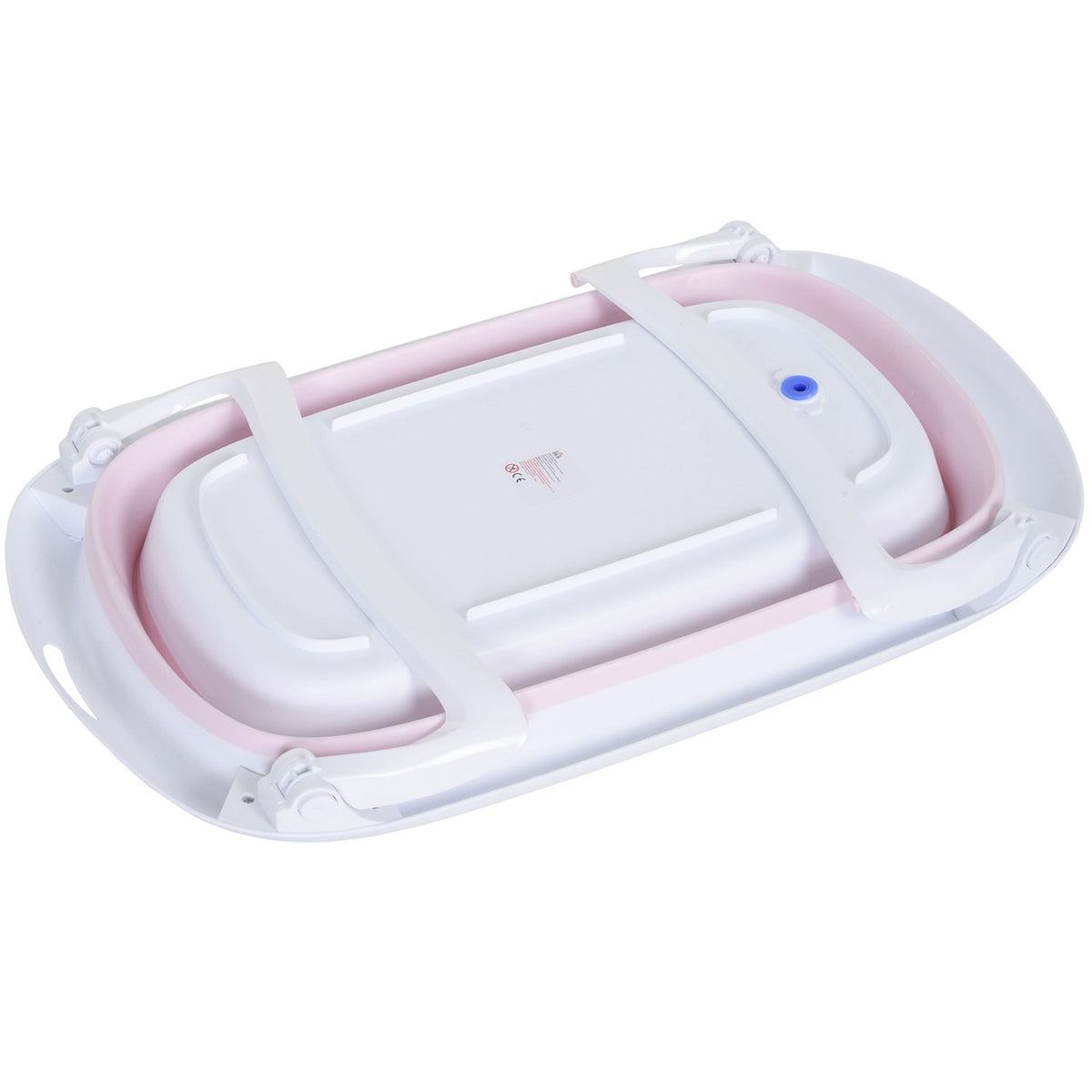Foldable Baby Bath Ergonomic Non-Slip Baby Bath Tub Foldable Plastic Pink 80X48X21Cm