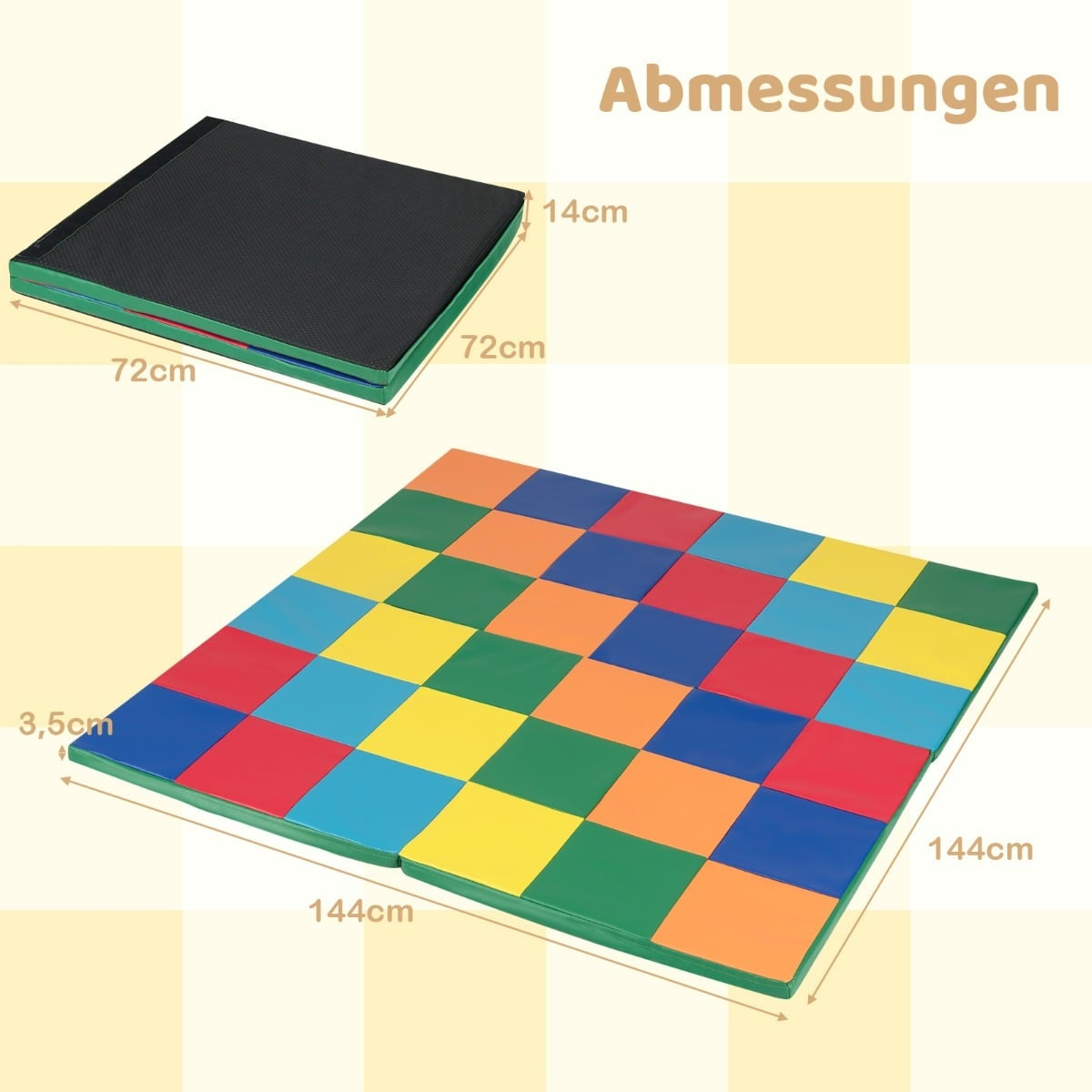 Foldable Baby Play Mat – Soft Foam & Waterproof Cover