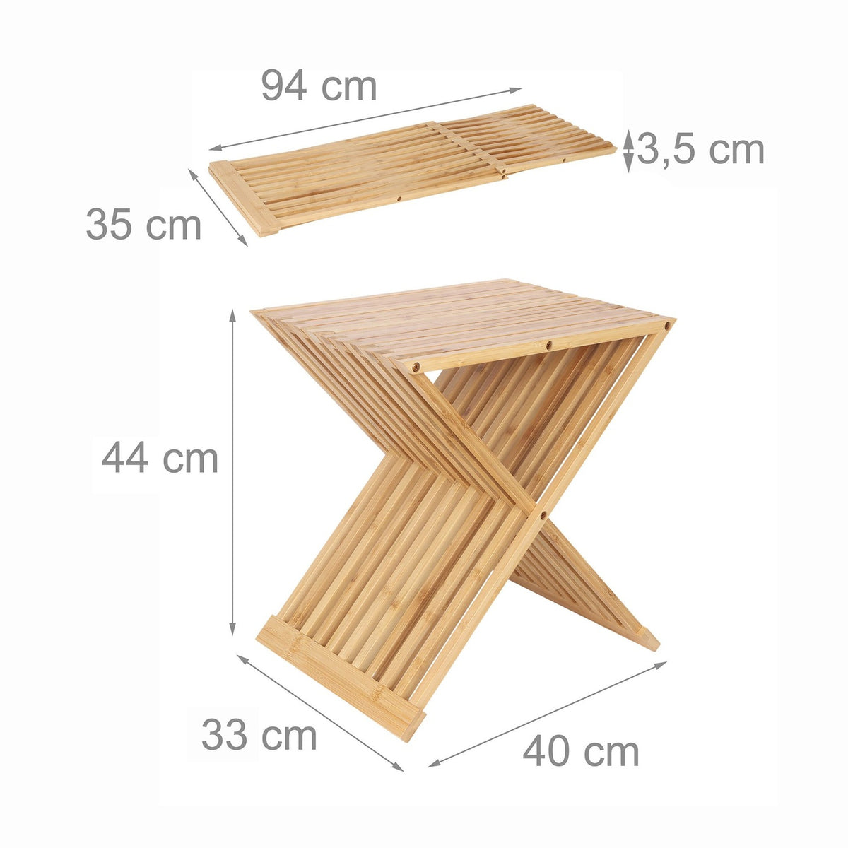 Foldable Bamboo Plant Stand – Multi-Use Display Stool