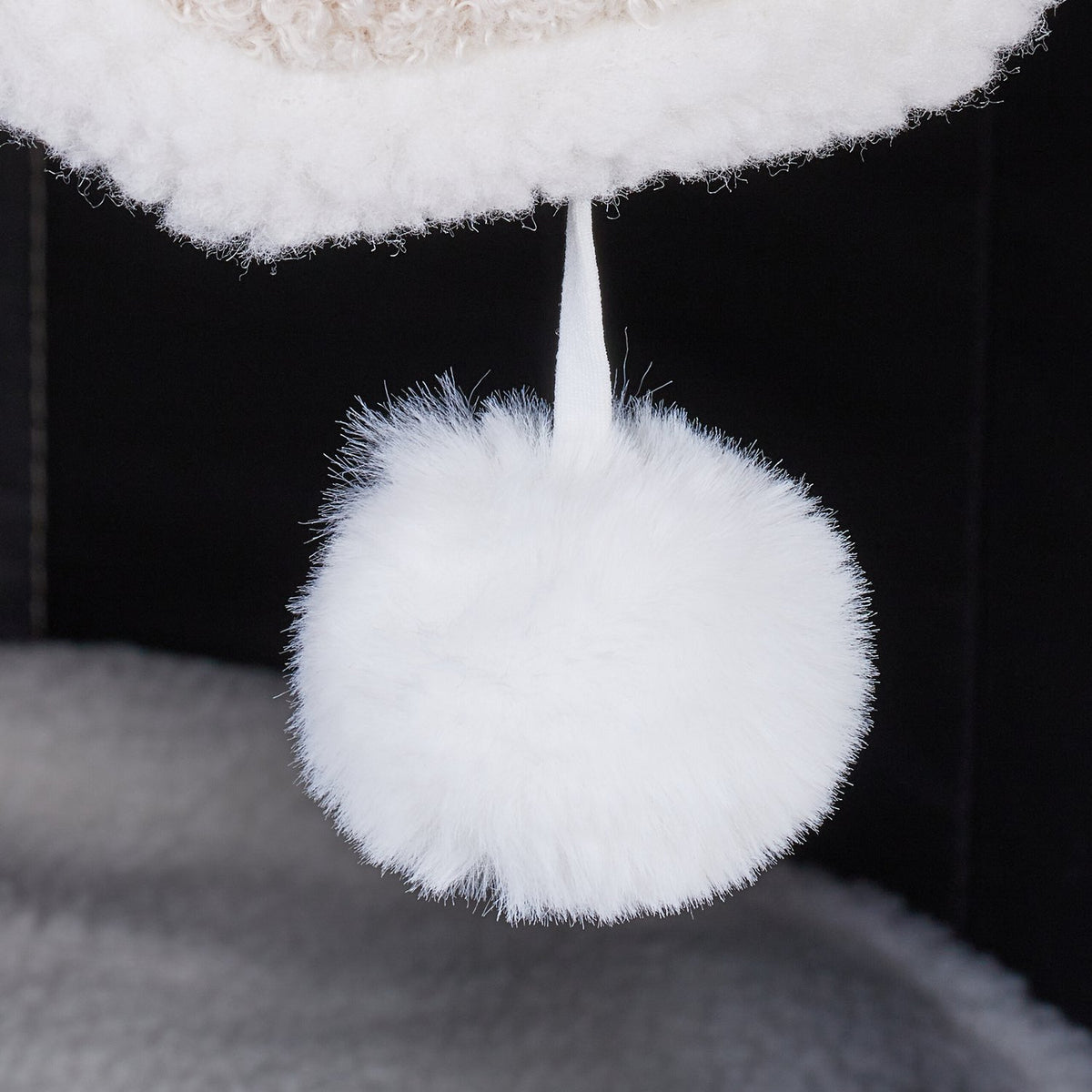 Foldable Beige Cat Cave with Cushion and Toy