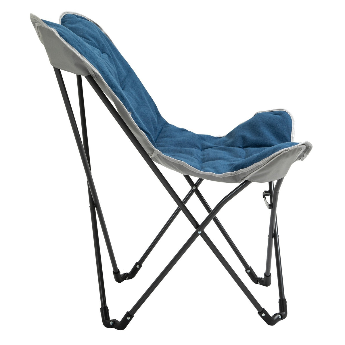 Foldable Camping Chair 120kg Load Capacity, Lightweight and Portable, with Armrests for Outdoor Activities