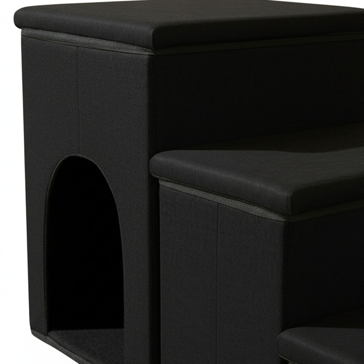 Foldable Dog Stairs, 3 Steps with Storage and Non-Slip Base