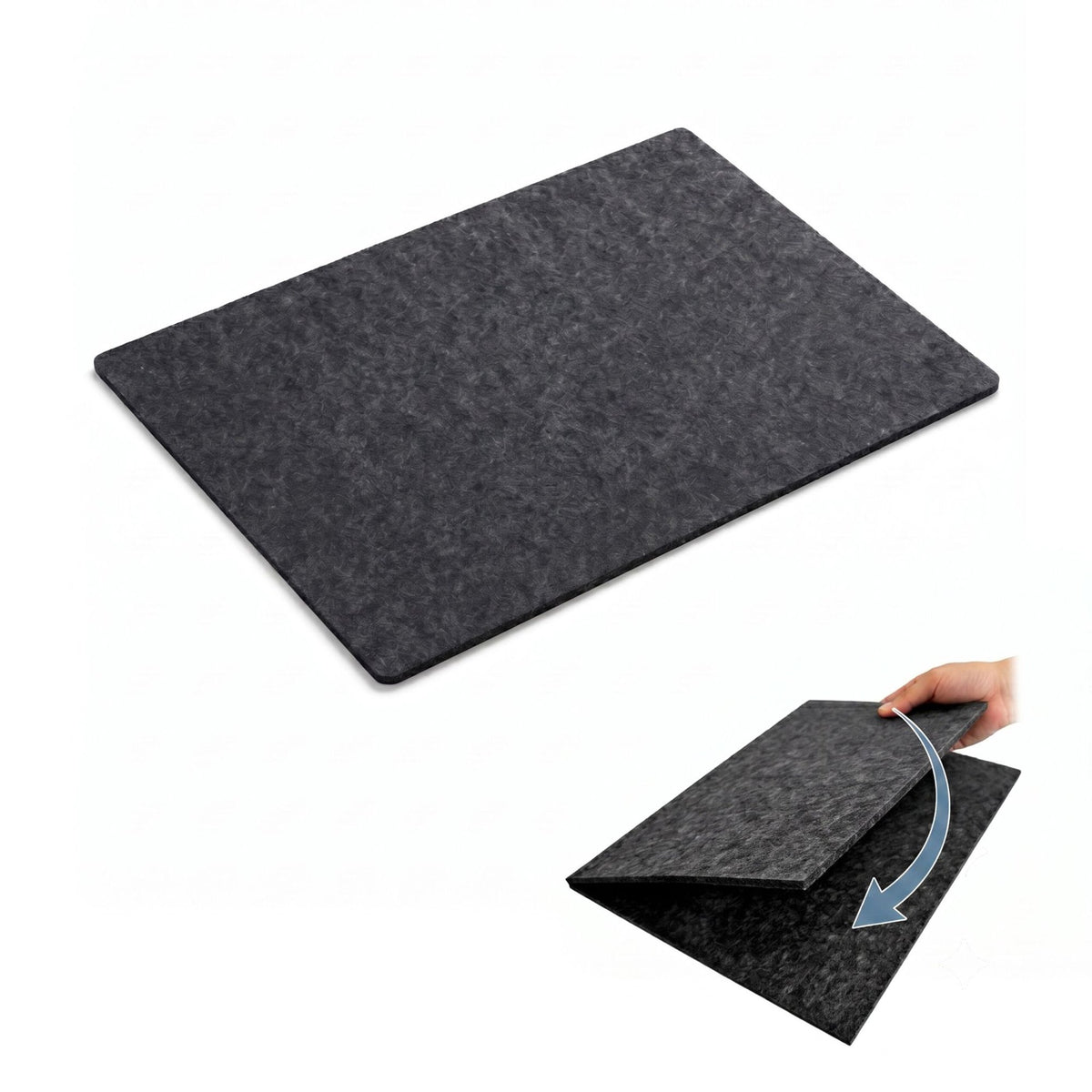 Foldable Felt Puzzle Mat, Grey, Multiple Sizes